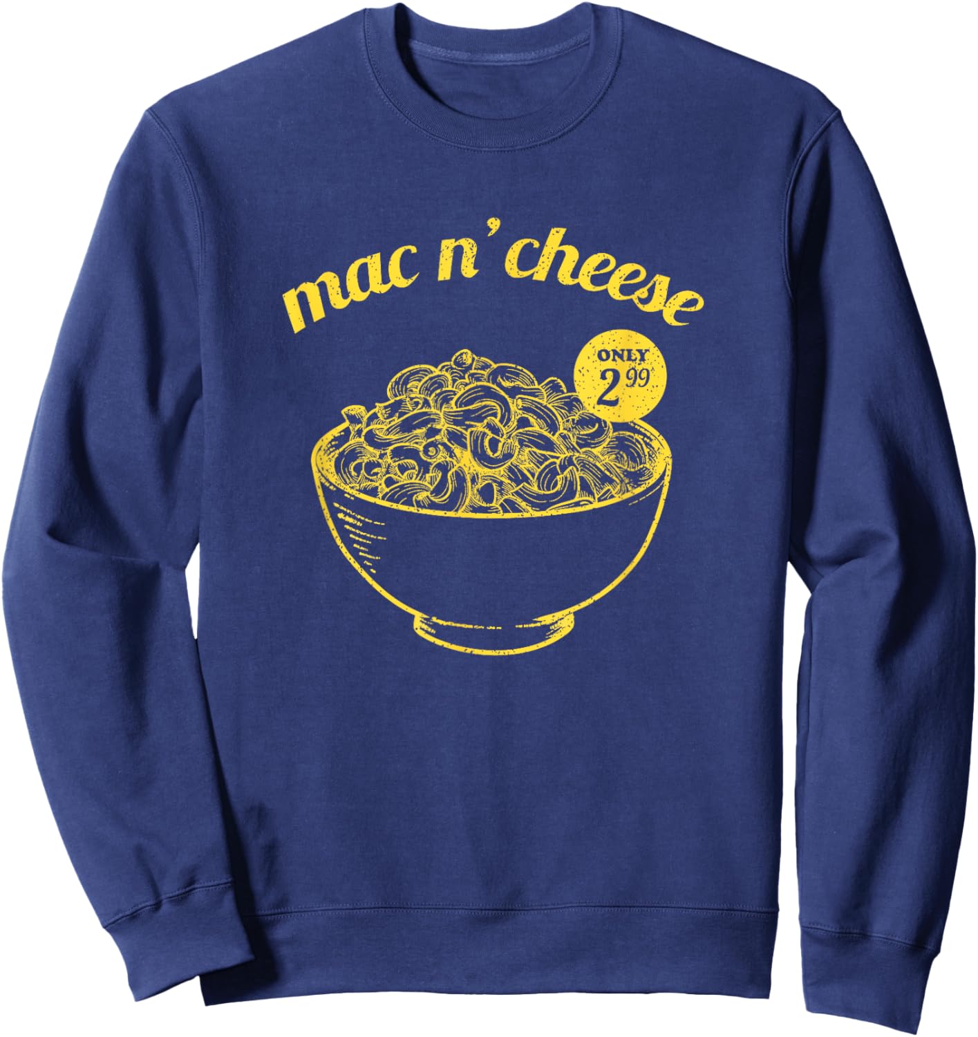 Mac n Cheese - Retro Vintage Mac n'cheese Sweatshirt - Sweatshirt | Navy