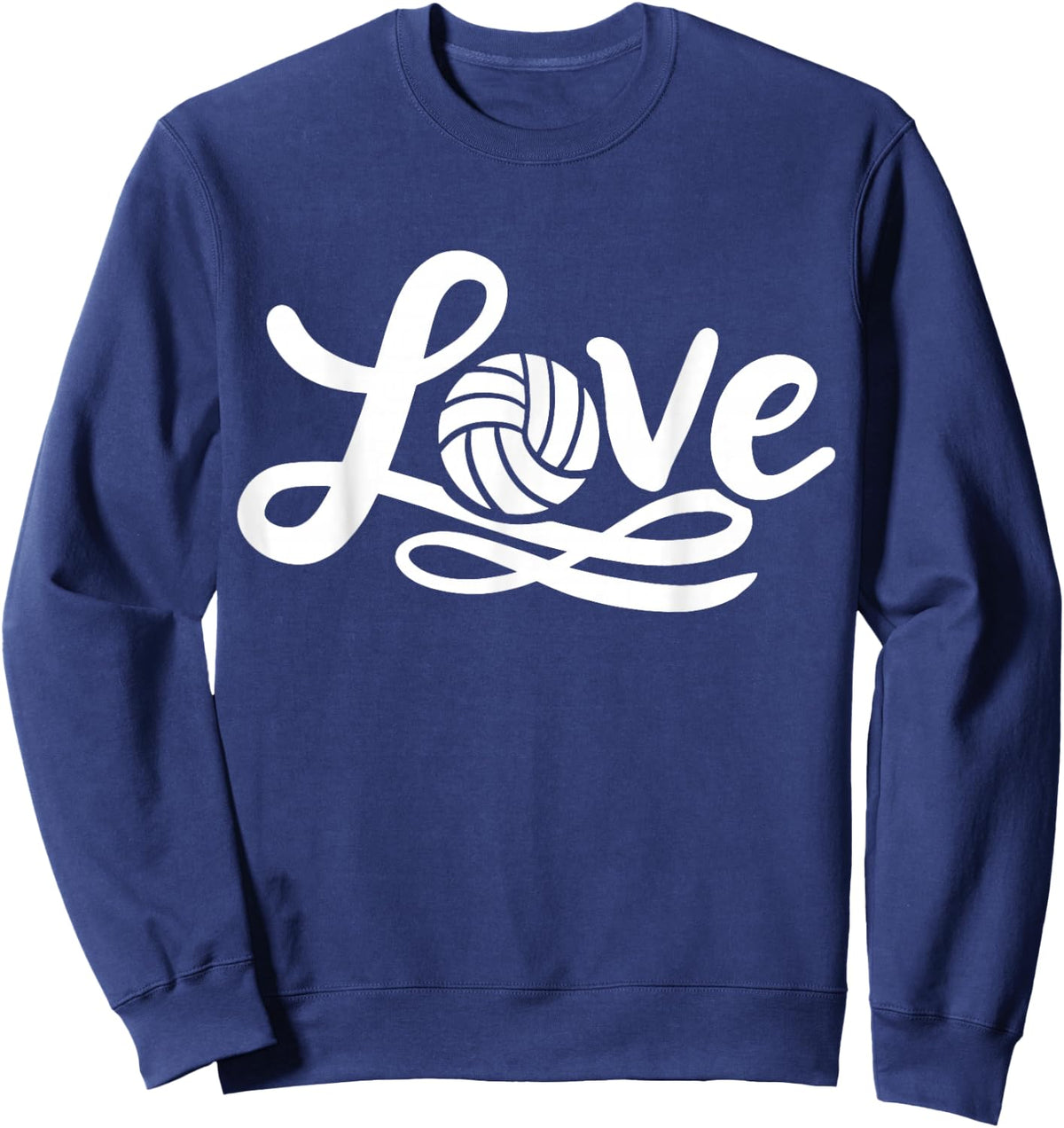 Volleyball Love for Girls Women Kids Sweatshirt - Sweatshirt | Navy