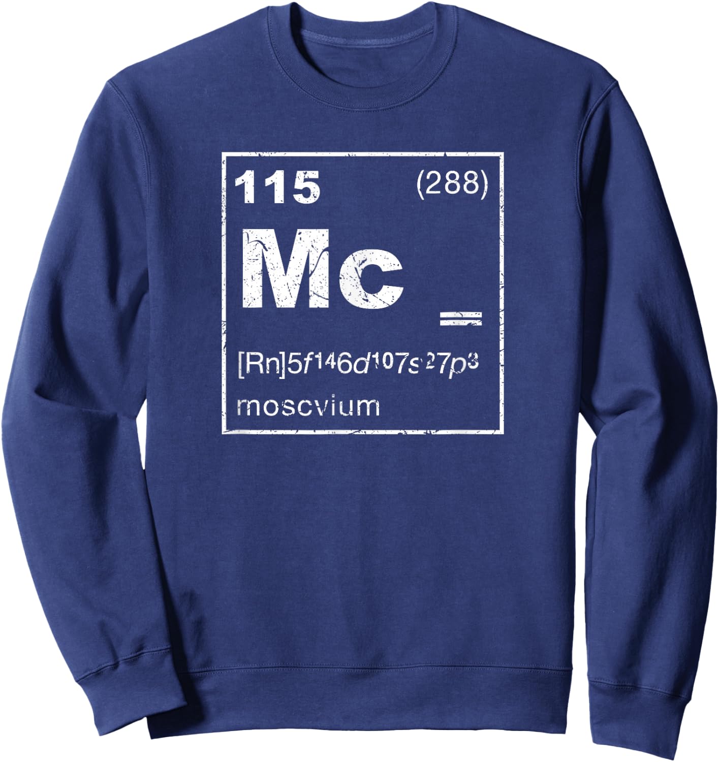 Element 115 Moscovium Periodic Table Graphic Sweatshirt - Sweatshirt | Navy