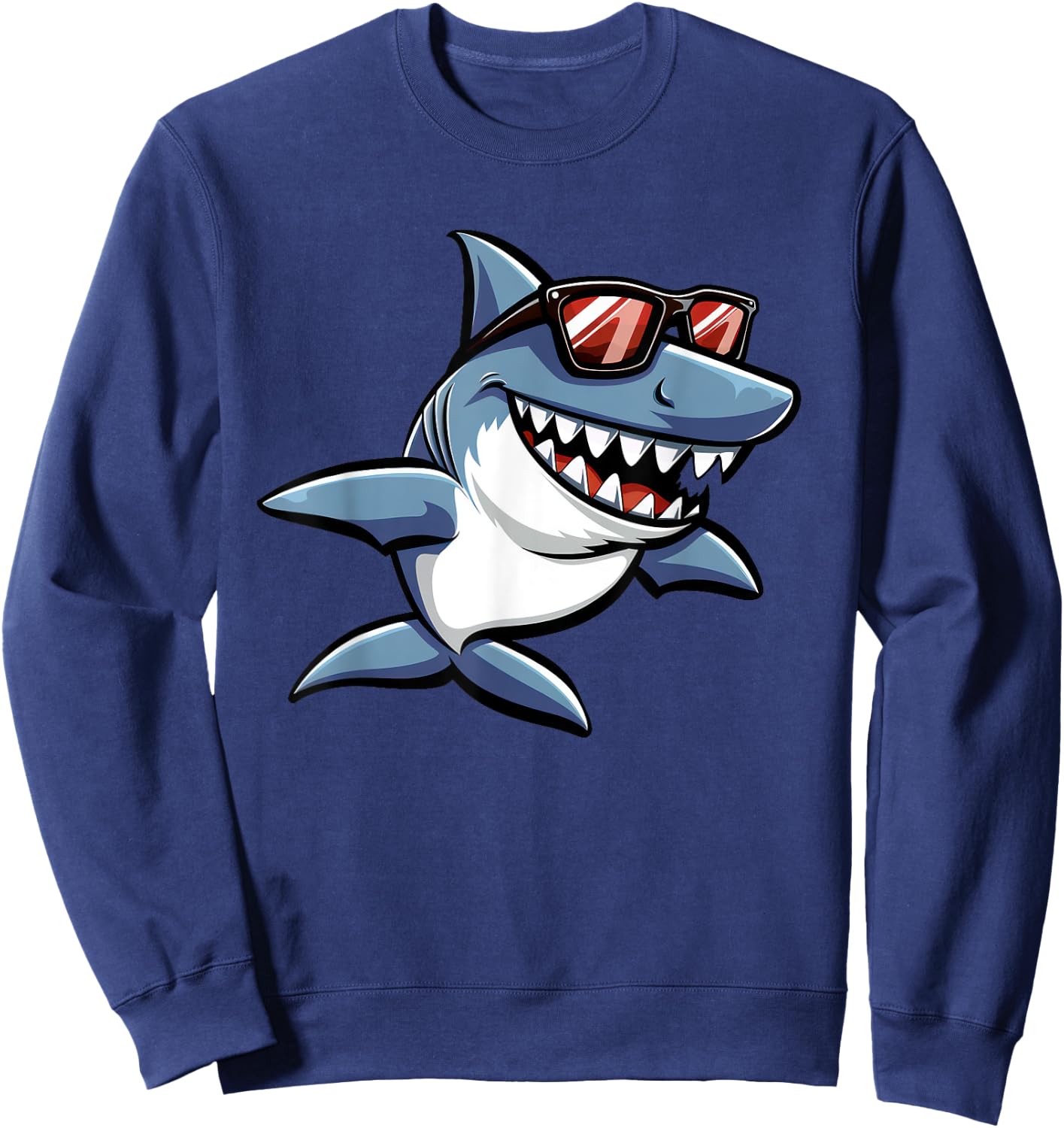 Shark Graphic Sweatshirt - Sweatshirt | Navy