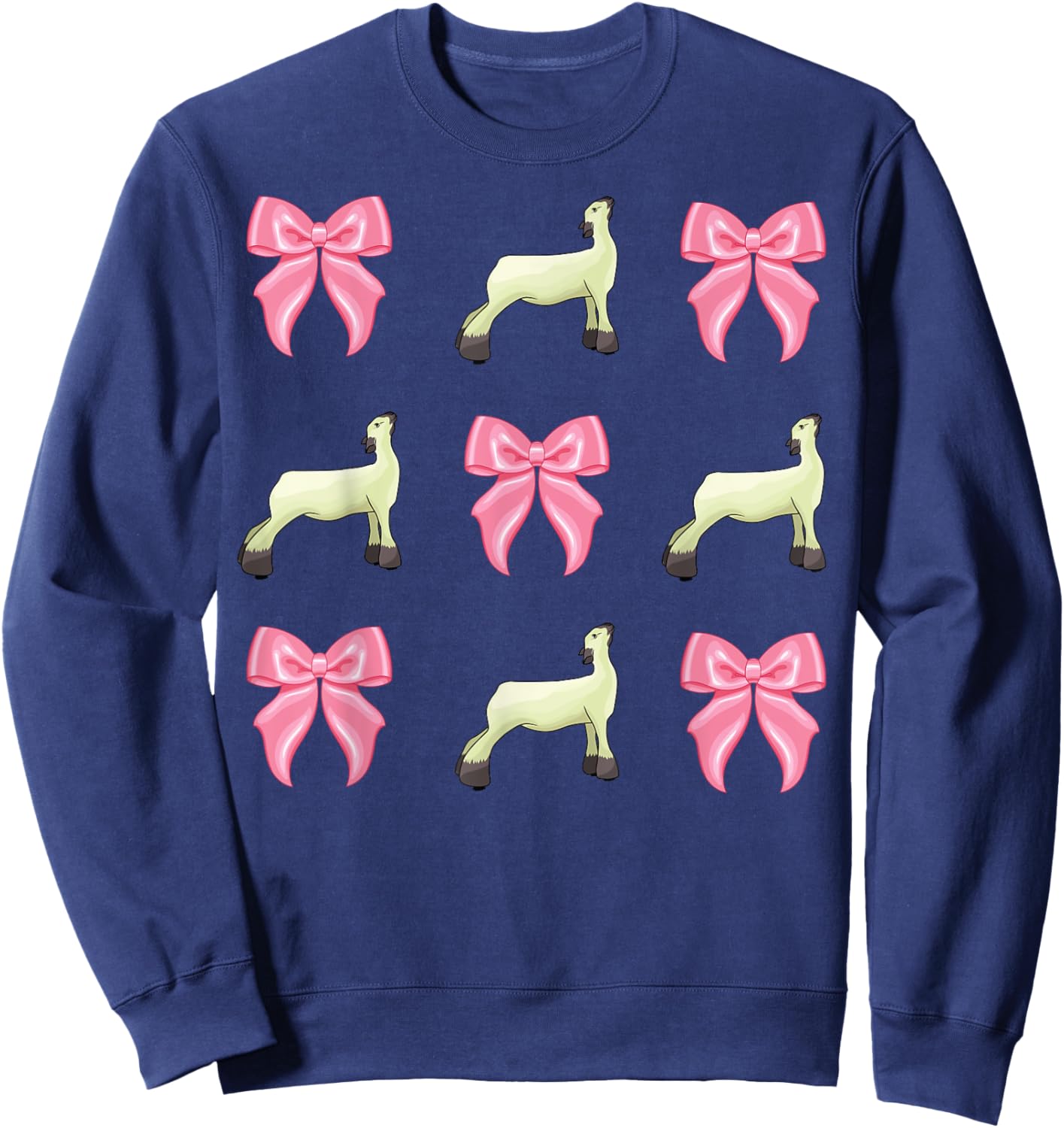 Show Lamb Bow Sweatshirt - Sweatshirt | Navy