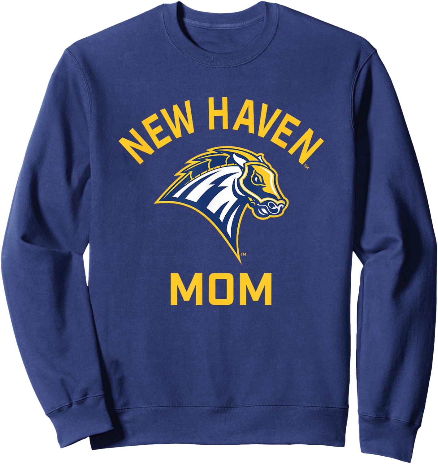 University of New Haven UNH Chargers Arched Mom Sweatshirt - Sweatshirt | Navy