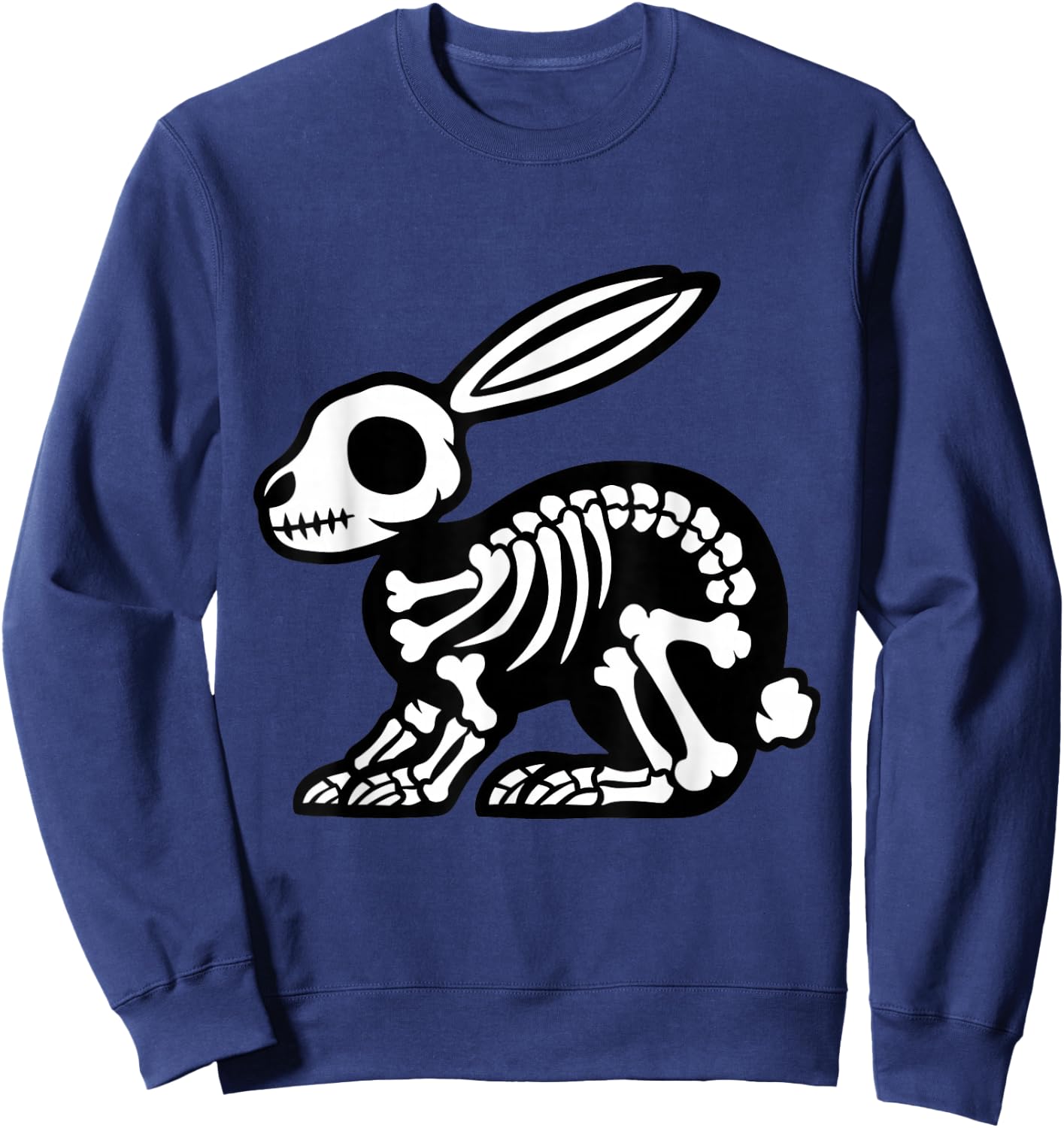 Cute Halloween Bunny Skeleton Animal Rabbit Archeologist Sweatshirt - Sweatshirt | Navy