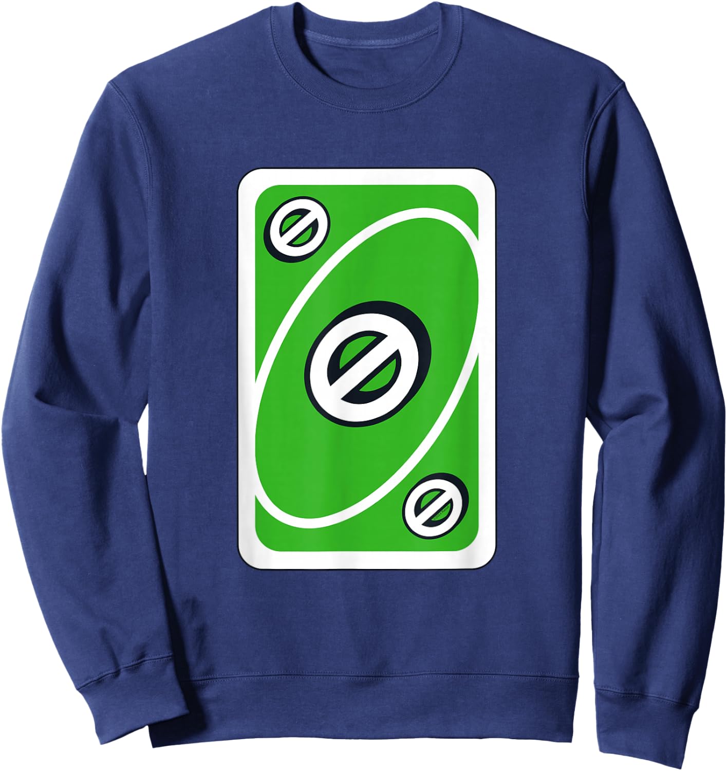 UNO - Green Skip Card Sweatshirt - Sweatshirt | Navy