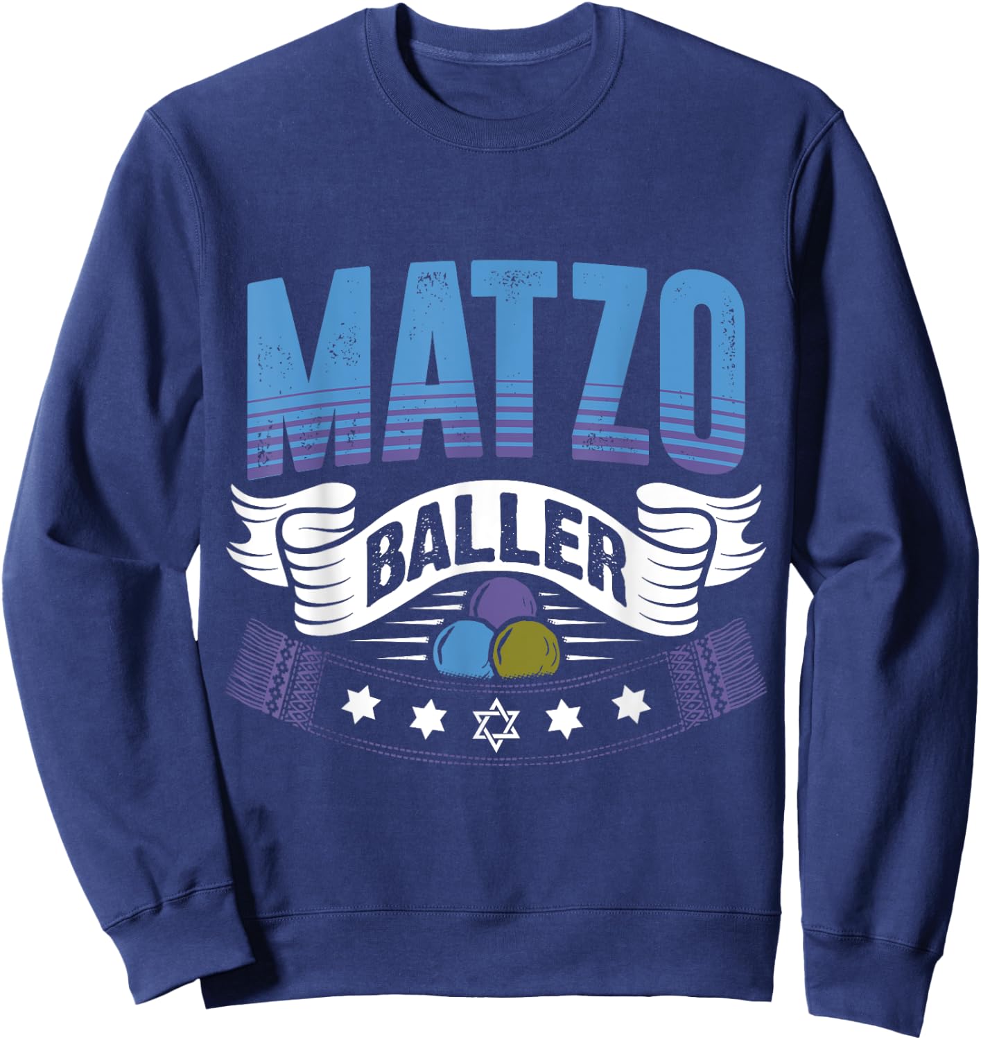 Jewish Humor Matzo Baller Shirt Sweatshirt - Sweatshirt | Navy