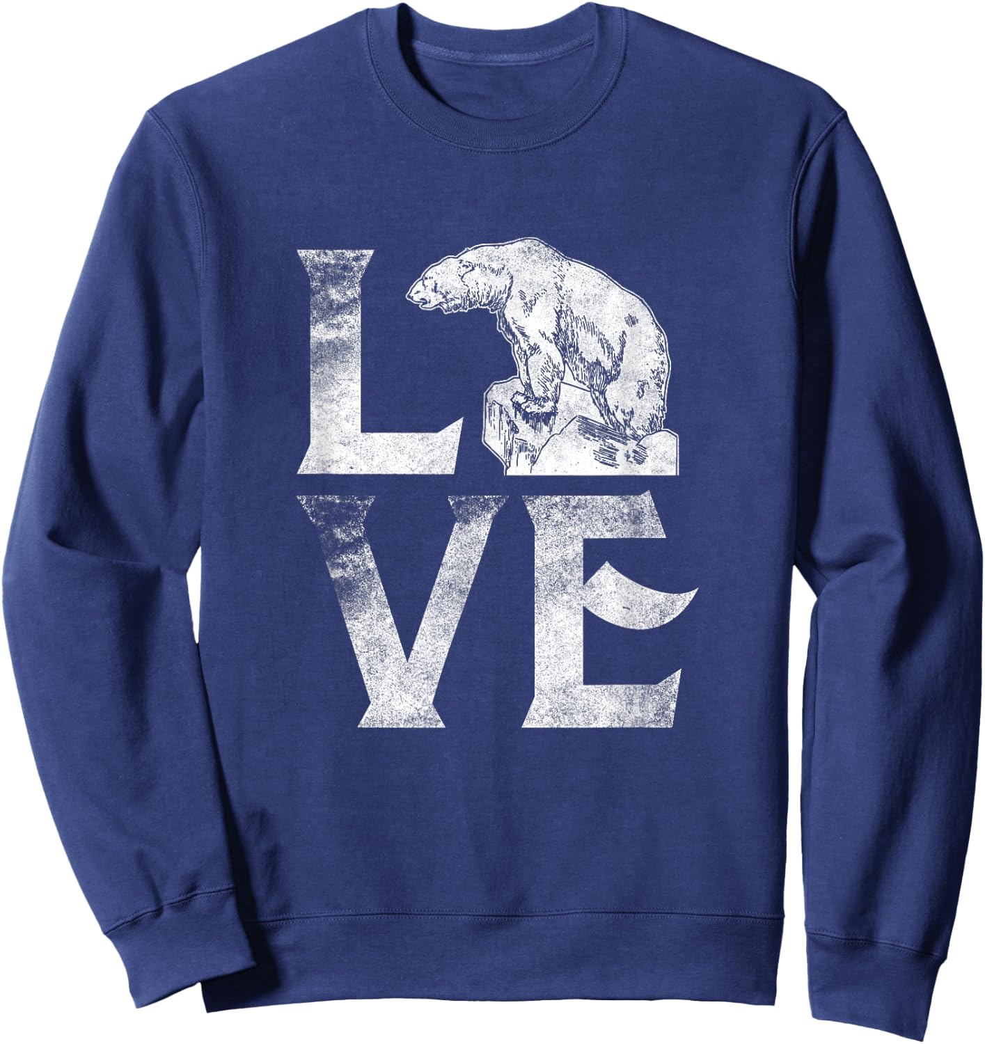 Love Polar Bears Cute White Bear Gift Climate Change Sweatshirt - Sweatshirt | Navy