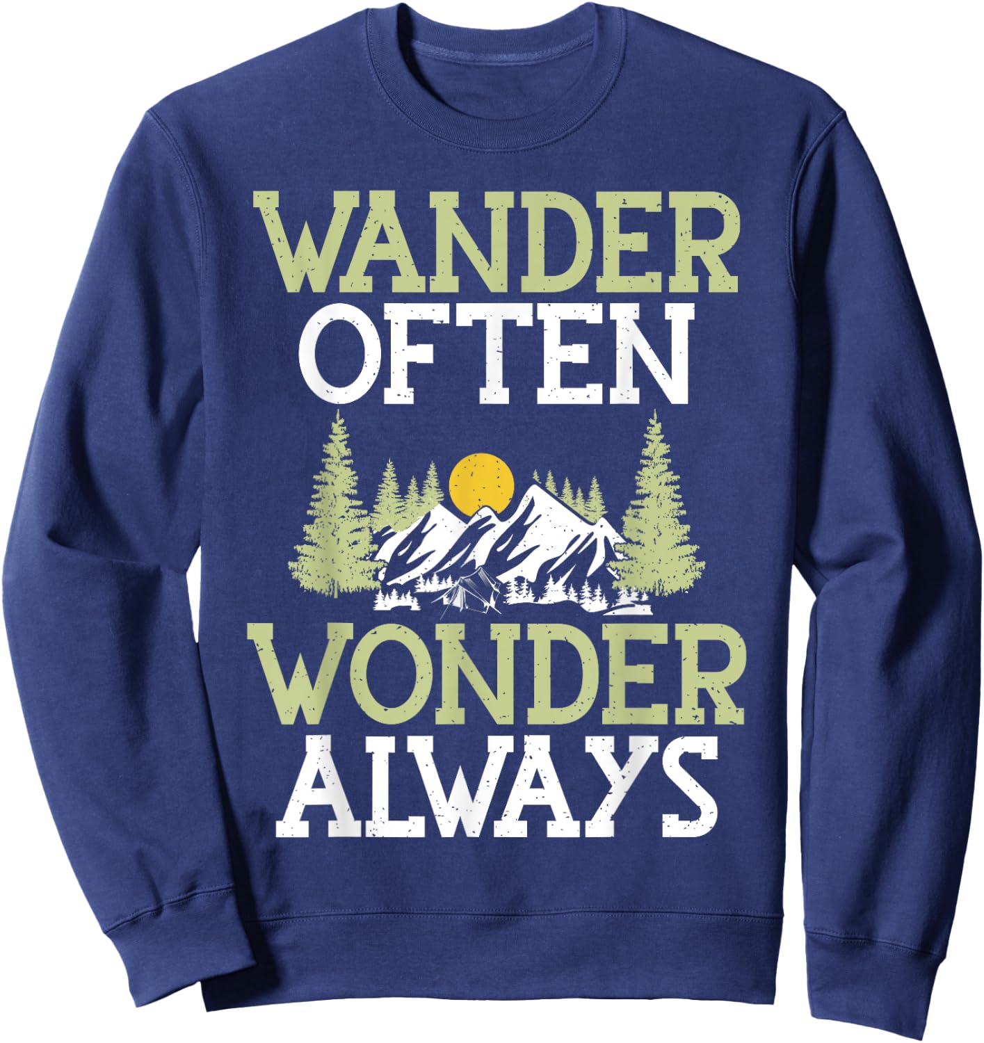 Wander Often Wonder Always Hiking Sweatshirt - Sweatshirt | Navy