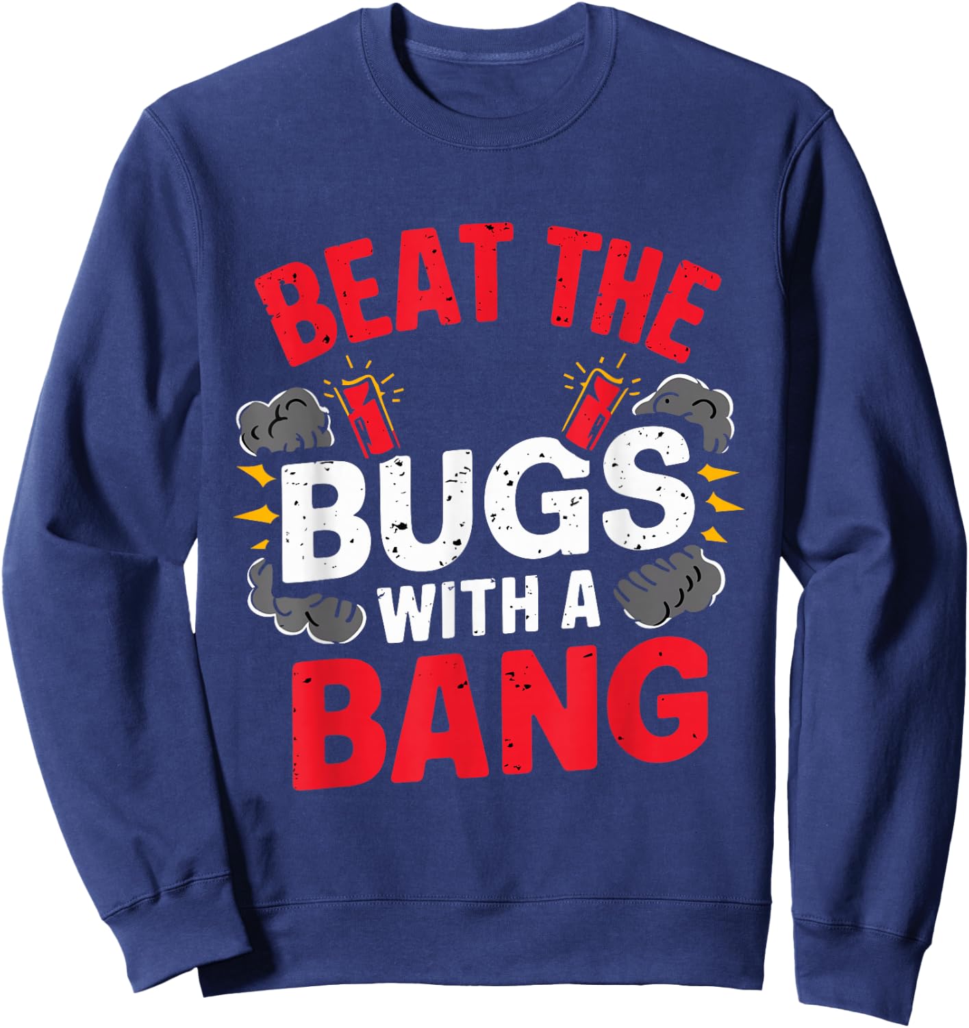 Insect Humor Funny Mosquito Ant Picnic Bug Repellent Sweatshirt - Sweatshirt | Navy