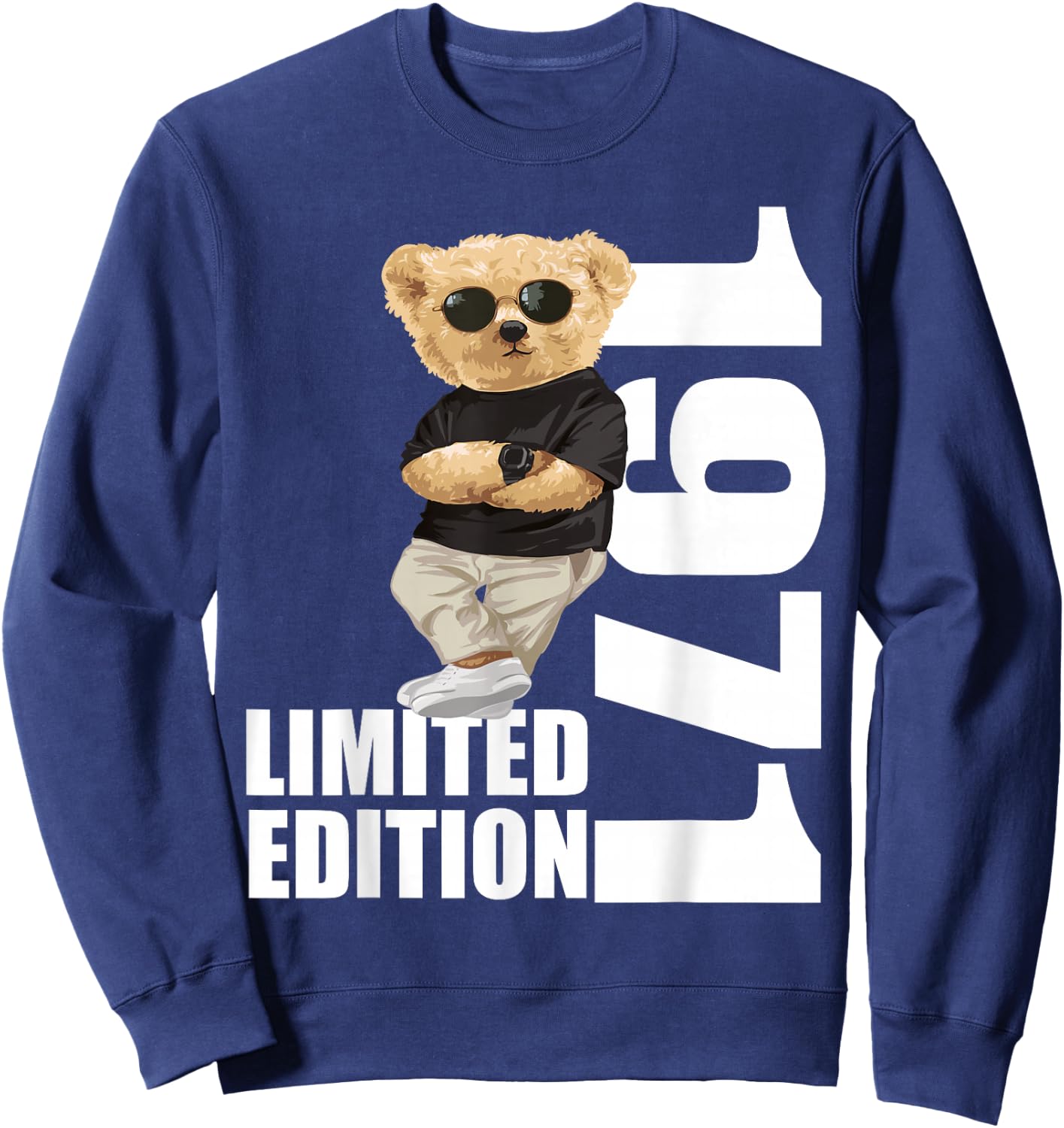 Limited Edition 1971 Bear Birthday 1971 Vintage 1971 Sweatshirt - Sweatshirt | Navy