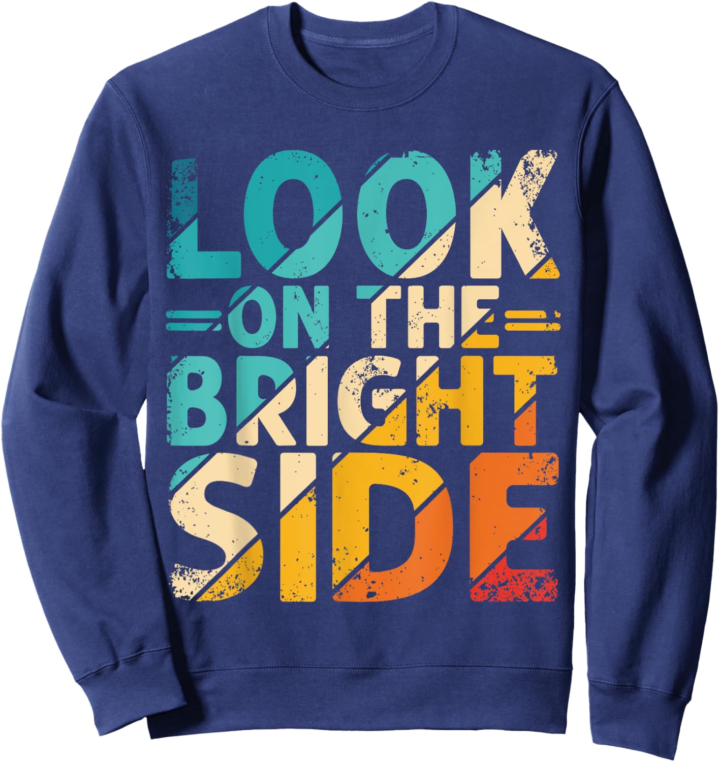 Look on the Bright Side with Colorful Inspiration Sweatshirt - Sweatshirt | Navy