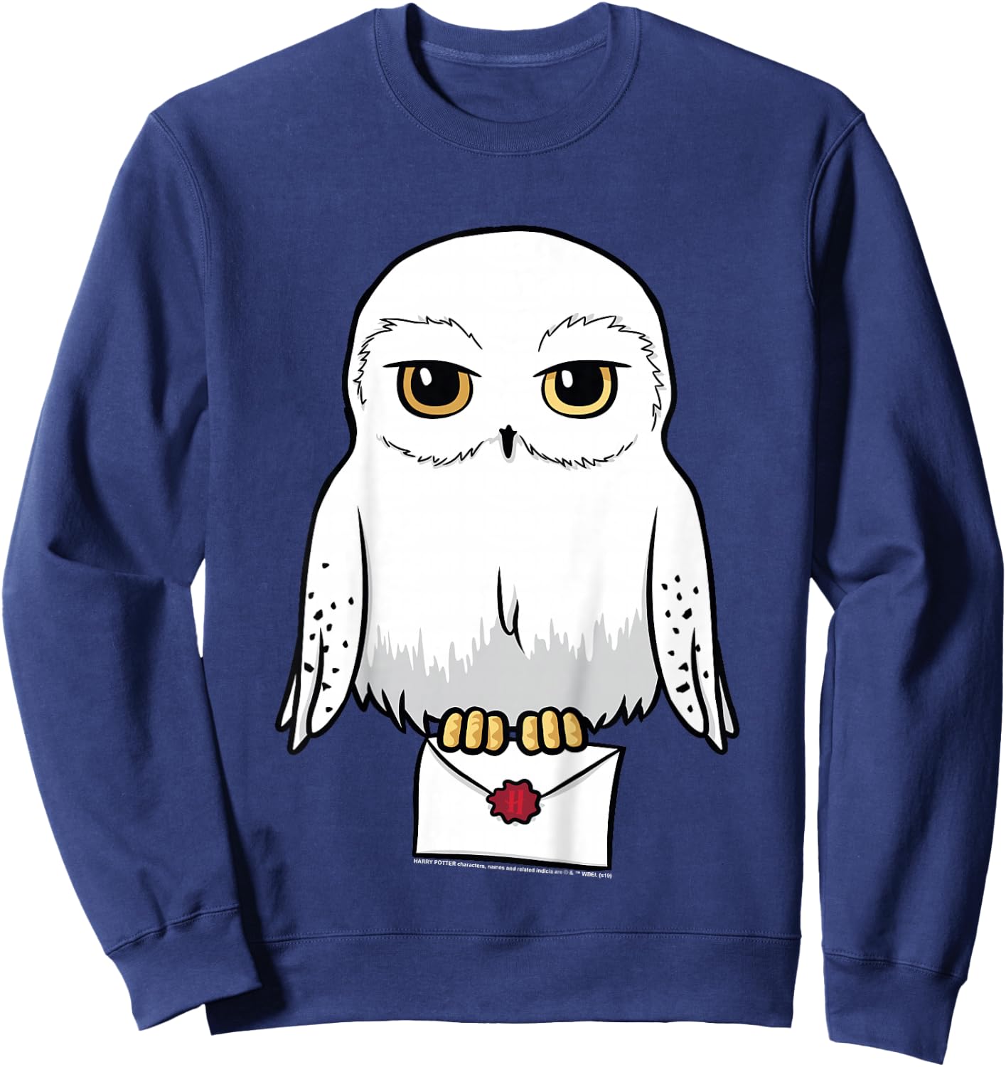 Kids Harry Potter Hedwig Cute Cartoon Portrait Sweatshirt - Sweatshirt | Navy