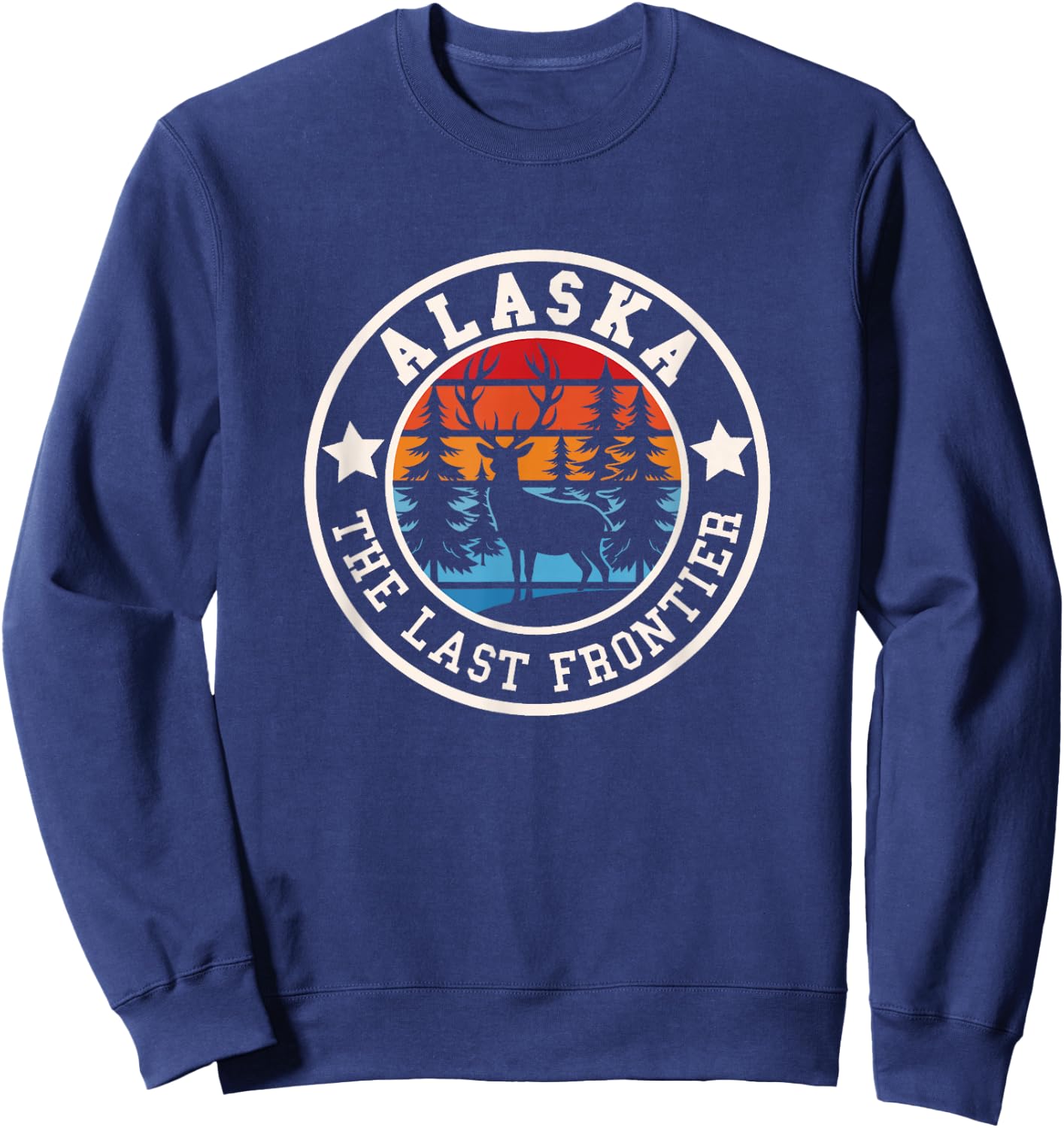 Alaska Outdoors - Throwback Design - Classic Sweatshirt - Sweatshirt | Navy