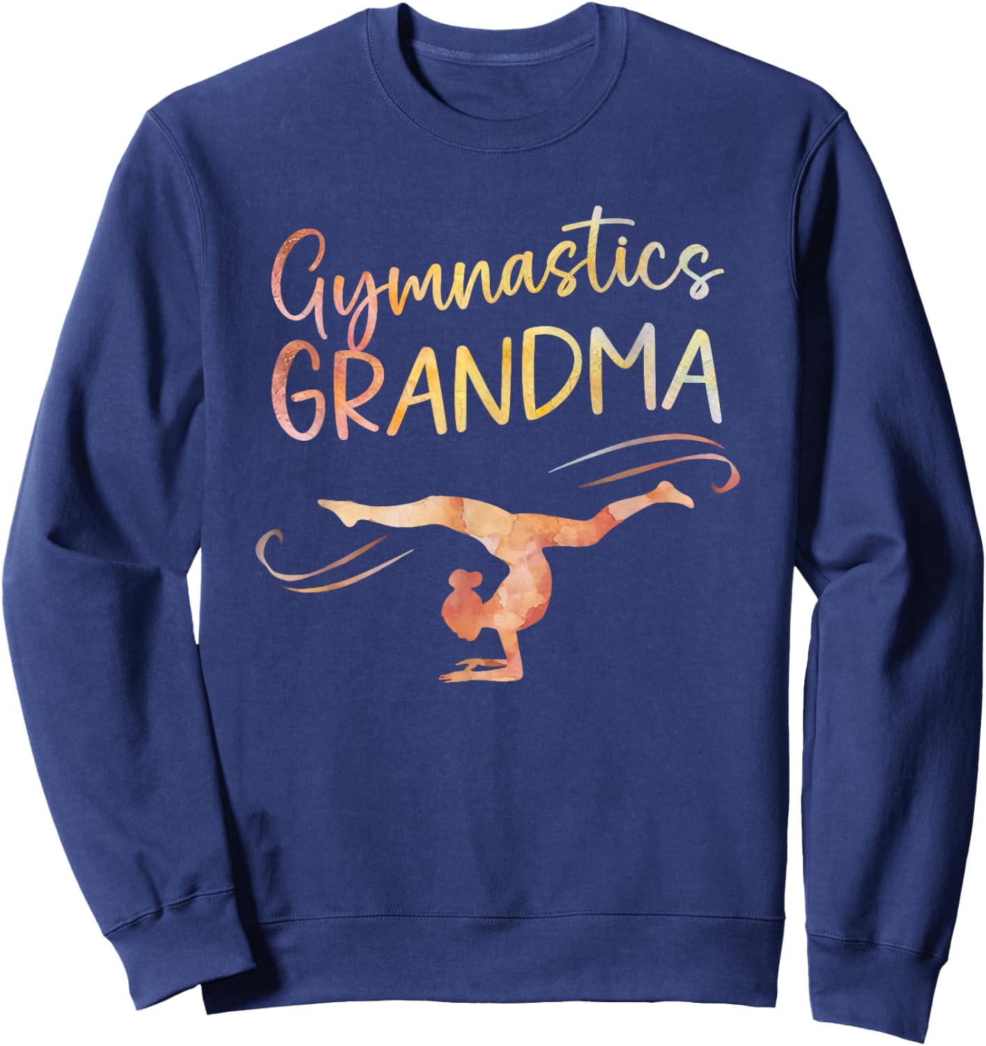 Gymnastics Grandma Proud Granddaughter Grandmother Sweatshirt - Sweatshirt | Navy