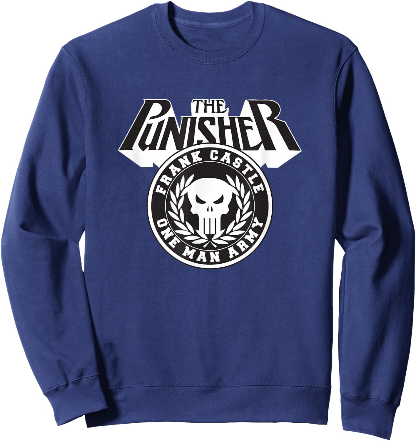 Marvel Punisher Frank Castle One Man Army Big Chest Icon Sweatshirt - Sweatshirt | Navy