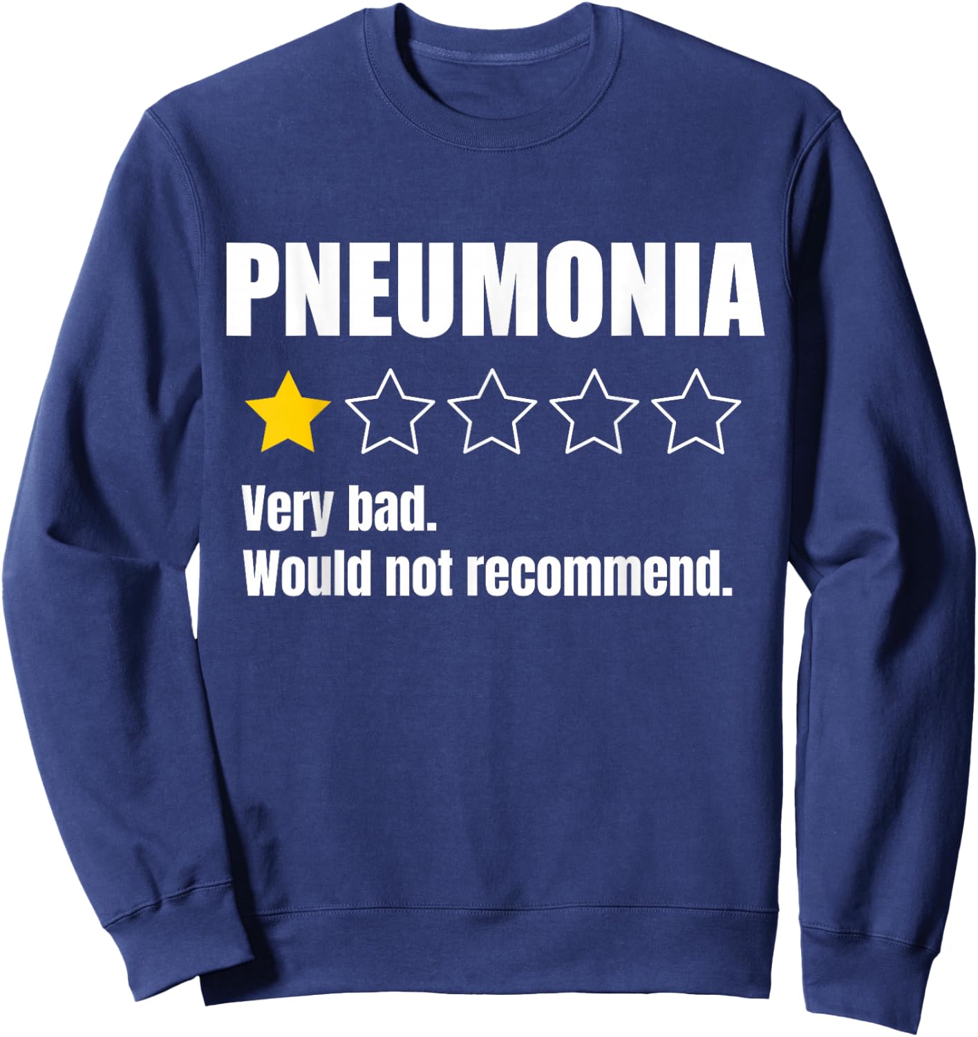 Pneumonia Awareness Warrior Support Sweatshirt - Sweatshirt | Navy