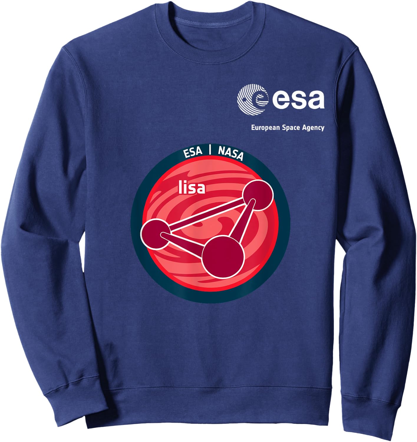 ESA European Space Agency Mission lisa Patch Sweatshirt - Sweatshirt | Navy
