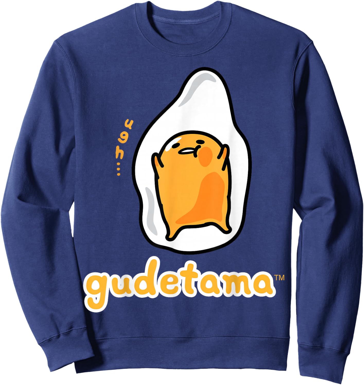 Gudetama Character Front and Back Sweatshirt - Sweatshirt | Navy