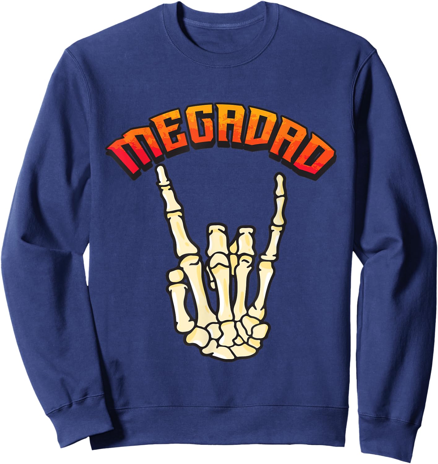 Megadad Mega Dad Metal Music Sweatshirt - Sweatshirt | Navy
