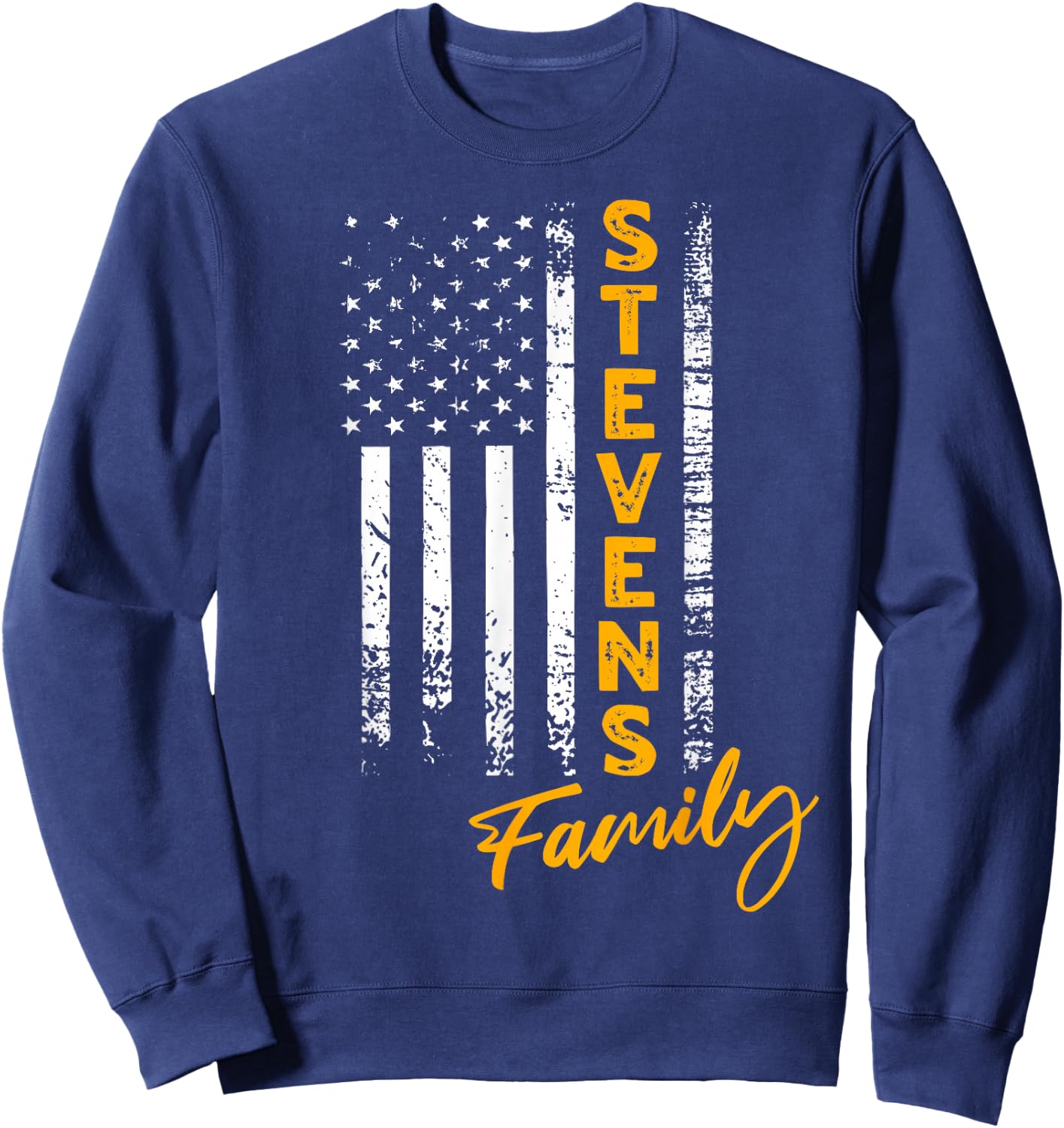 Stevens Surname American Stevens Last Name Stevens Sweatshirt - Sweatshirt | Navy