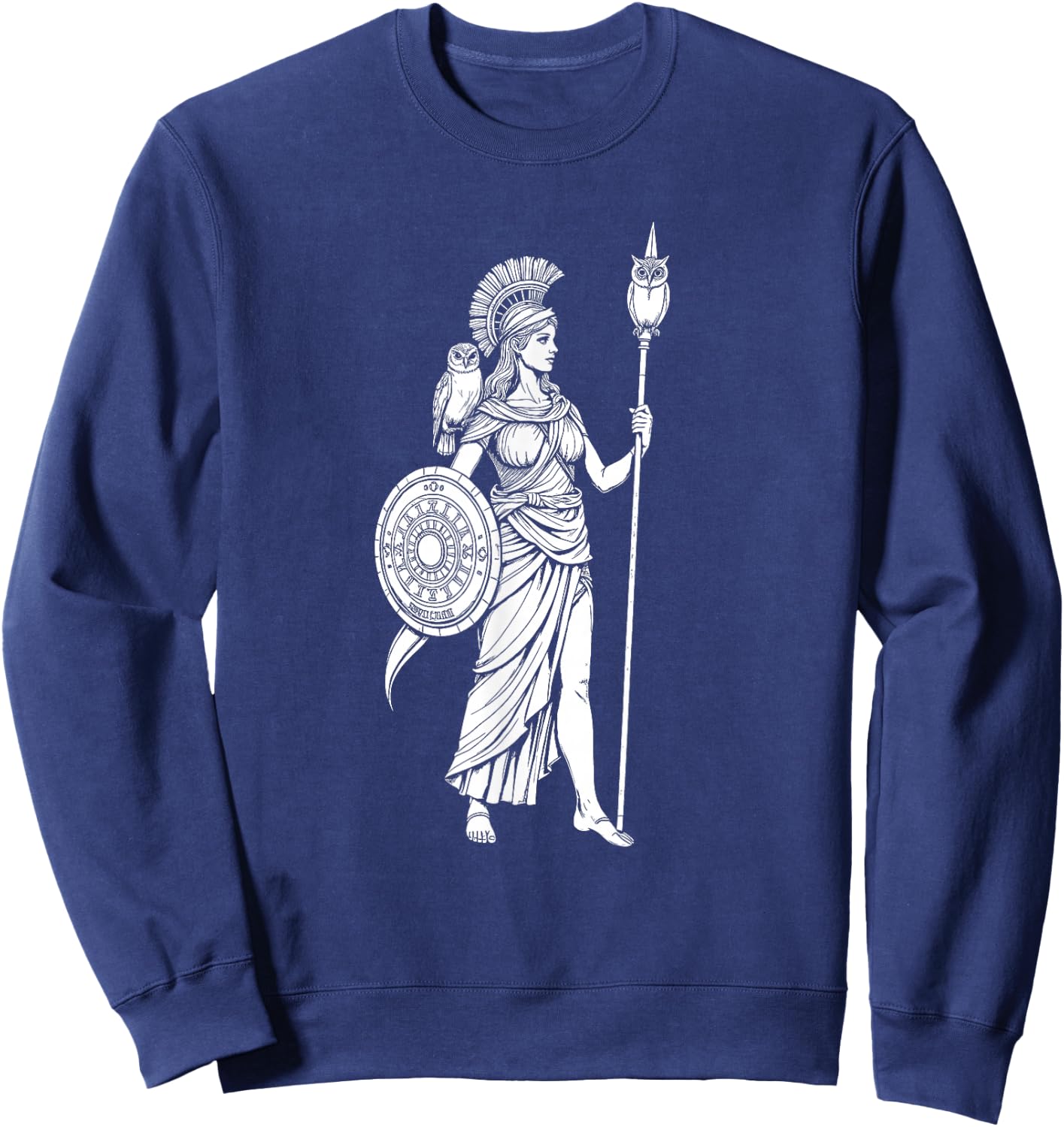 Athena Greek Mythology Design Sweatshirt - Sweatshirt | Navy