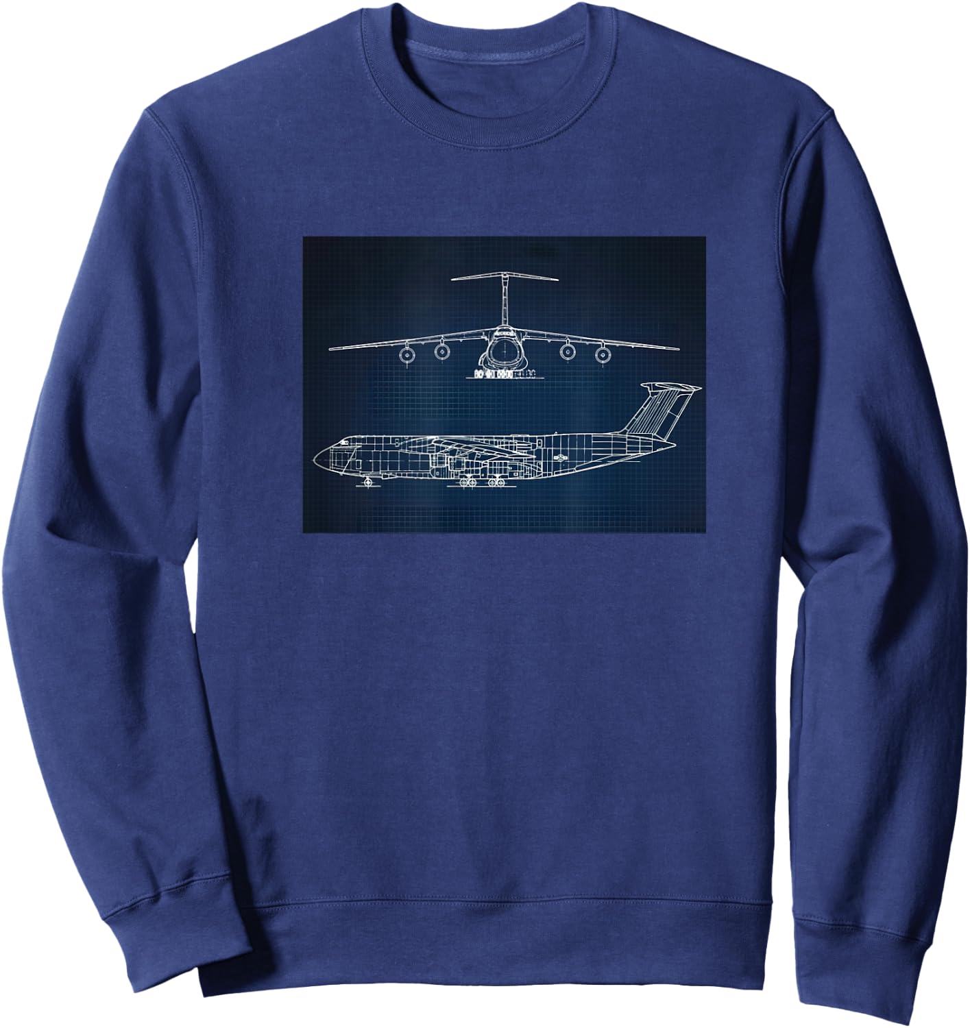 C-5 C5 plane pilot cargo flight crew load Air Force Captain Sweatshirt - Sweatshirt | Navy