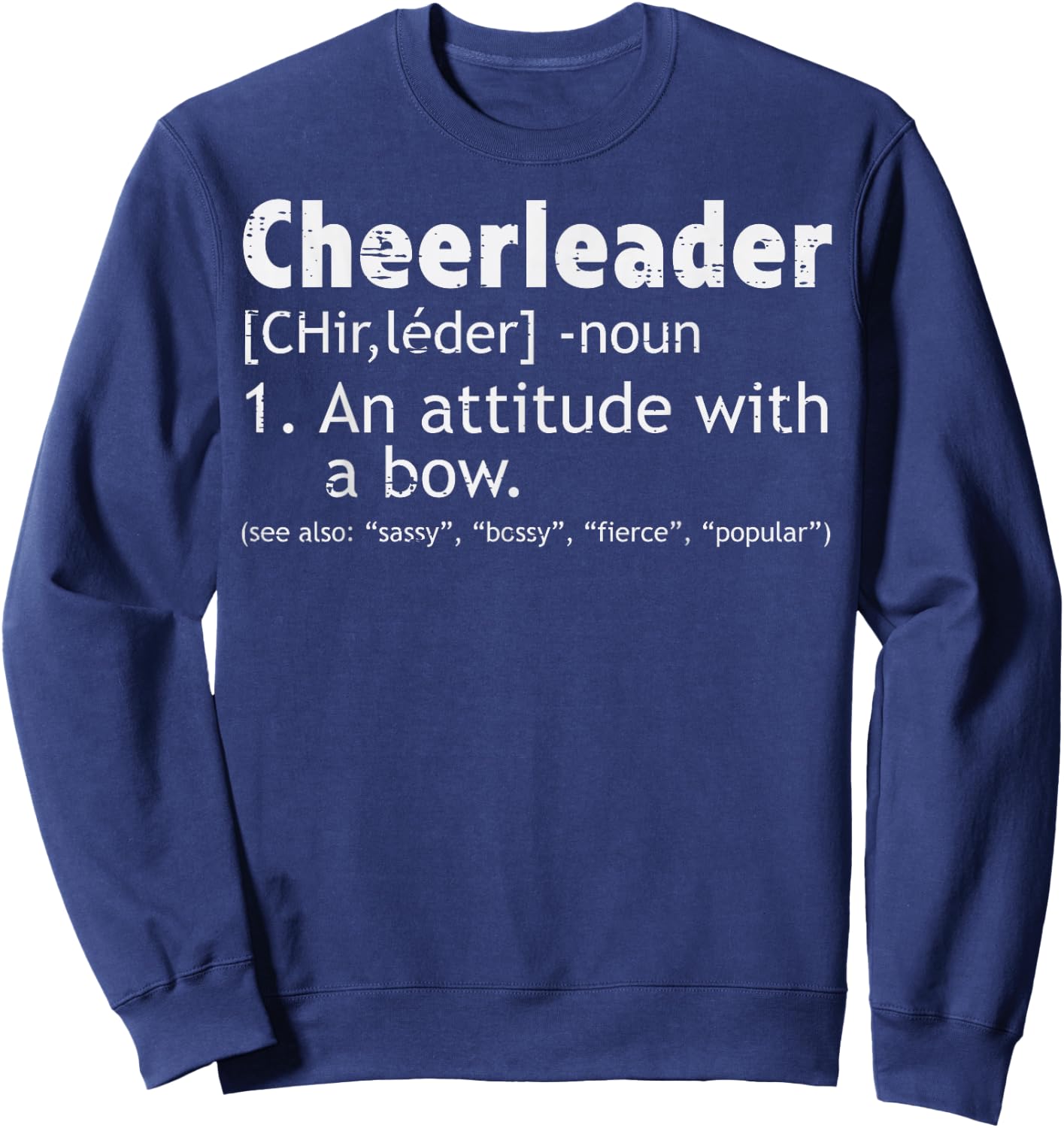 Cheerleader Definition Cheerleading Women Girls Kids Men Sweatshirt - Sweatshirt | Navy