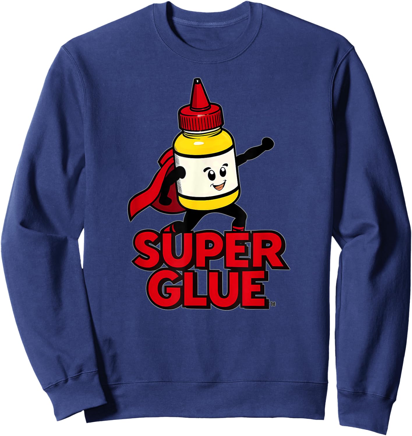Superhero Super Glue Halloween Costume Sweatshirt - Sweatshirt | Navy