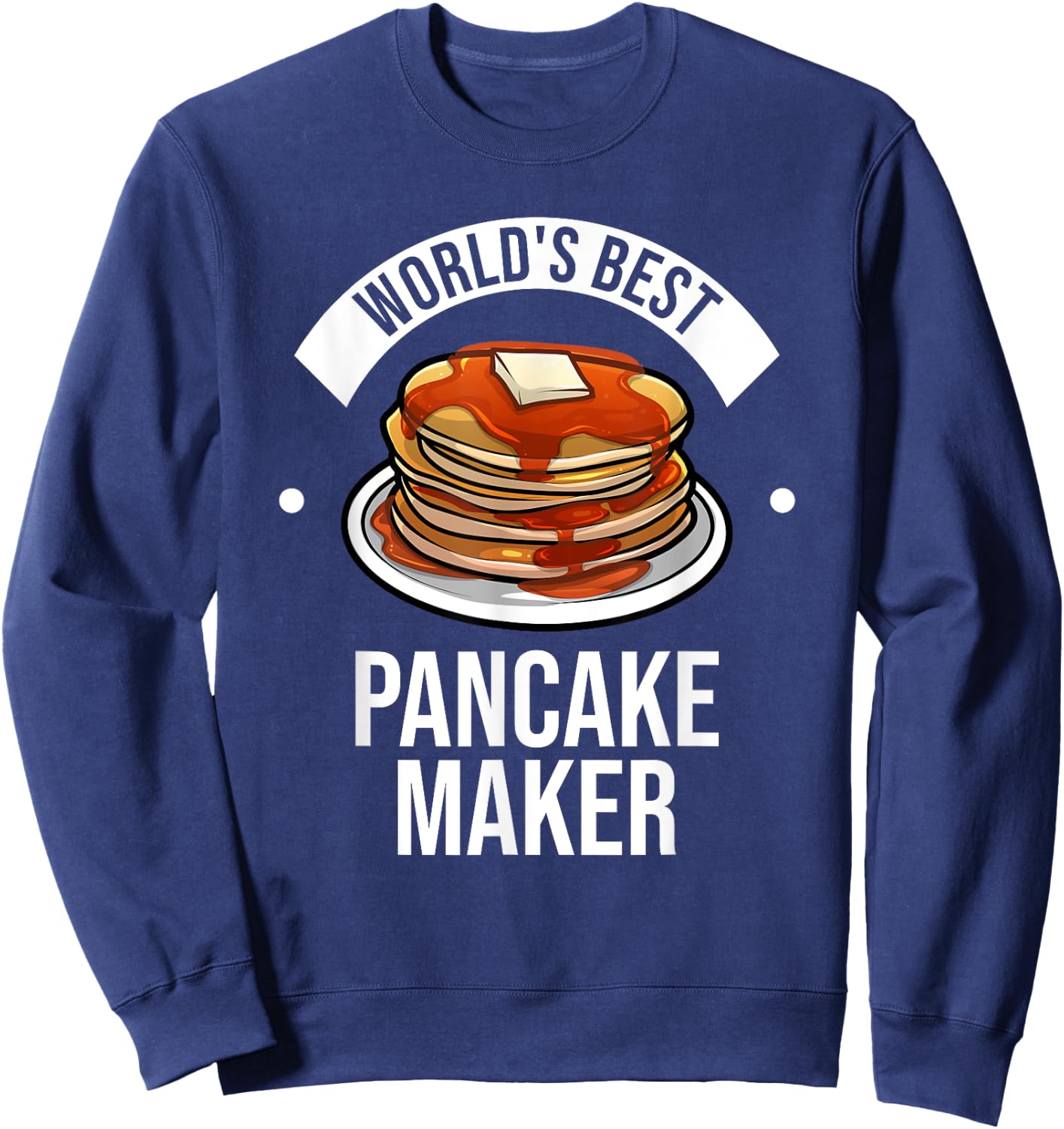 Cute Pancake Design Women Pancake Maker Dessert Food Sweatshirt - Sweatshirt | Navy