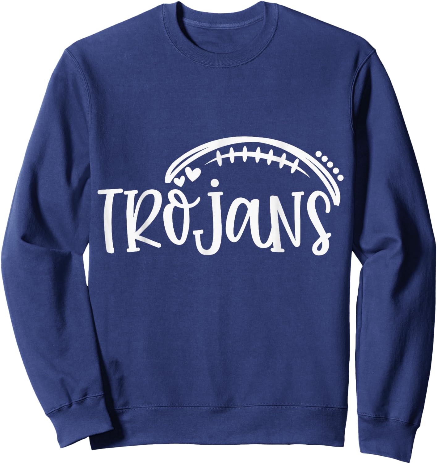Trojans Pride Football School Spirit Game Day Sweatshirt - Sweatshirt | Navy