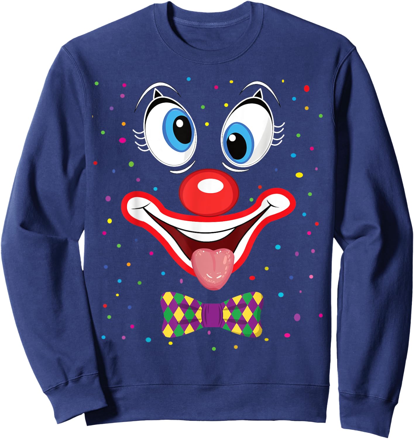 Carnival Clown Face Circus Costume Kids Men Women Carnivals Sweatshirt - Sweatshirt | Navy