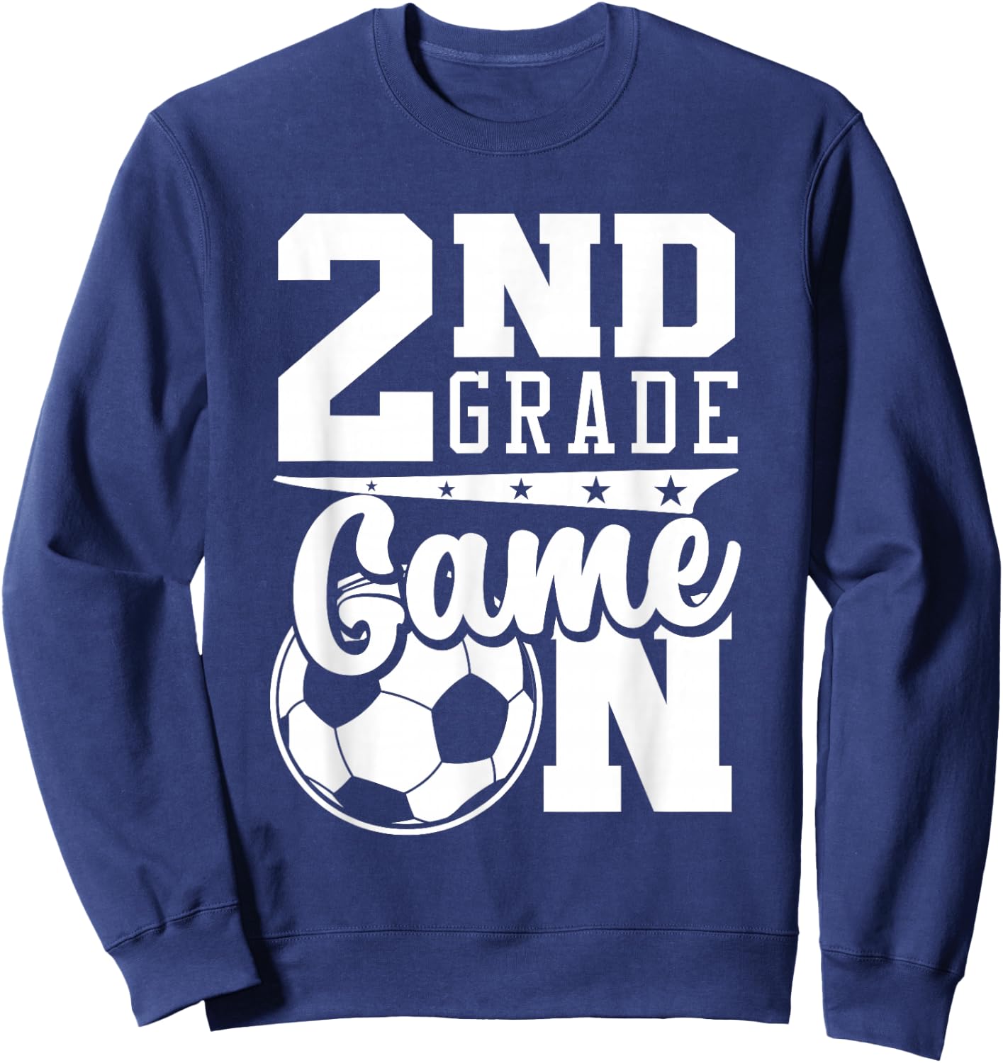 2nd Grade Game On Back To School Soccer Boy Second Grade Sweatshirt - Sweatshirt | Navy