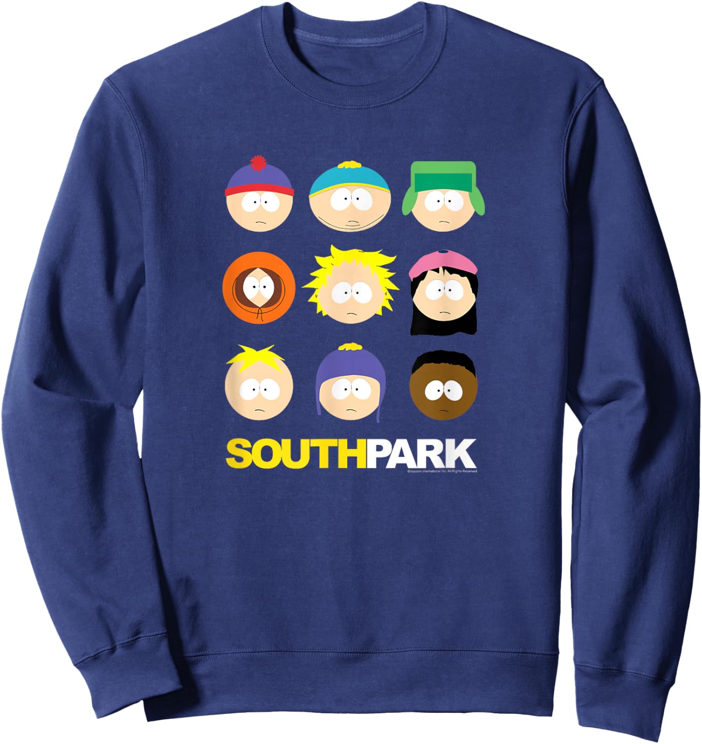 South Park - South Park Face Grid Sweatshirt - Sweatshirt | Navy