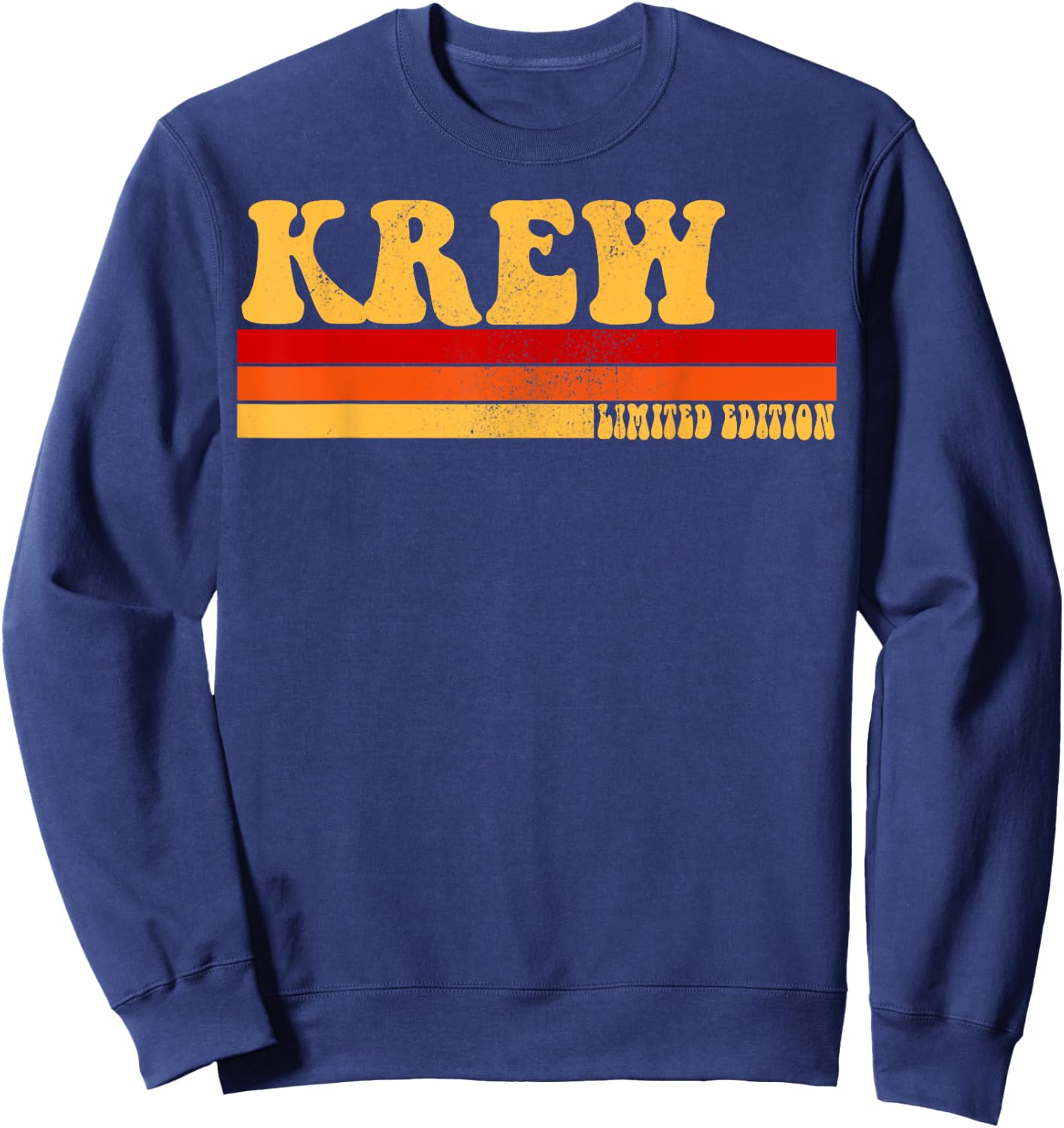 KREW Name Personalized Idea Men Retro Vintage KREW Sweatshirt - Sweatshirt | Navy