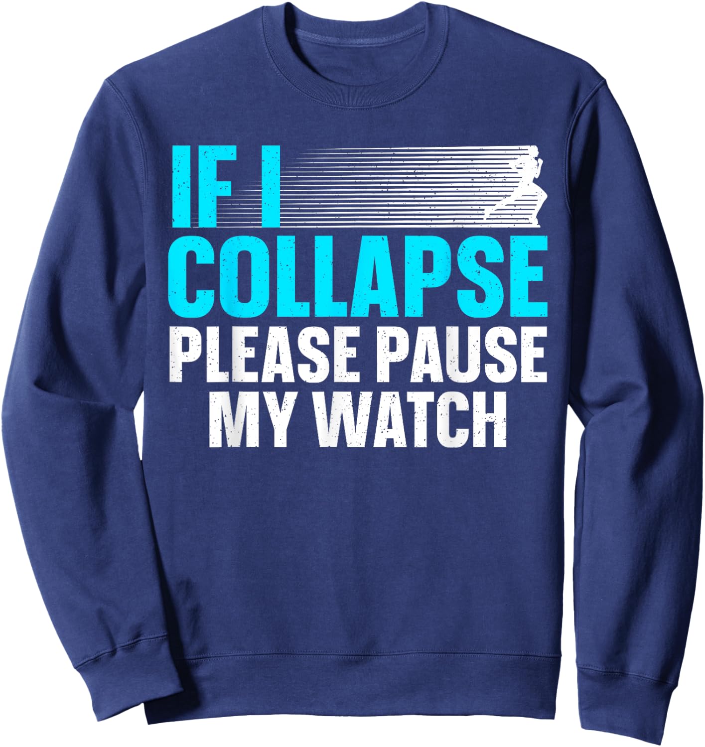 Funny Marathon Runner Run Art Women Marathon Running Sweatshirt - Sweatshirt | Navy