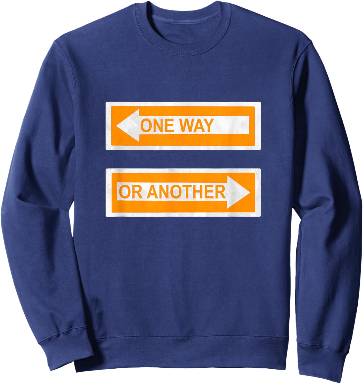 Orange Either Way Orange Graphic Sweatshirt - Sweatshirt | Navy