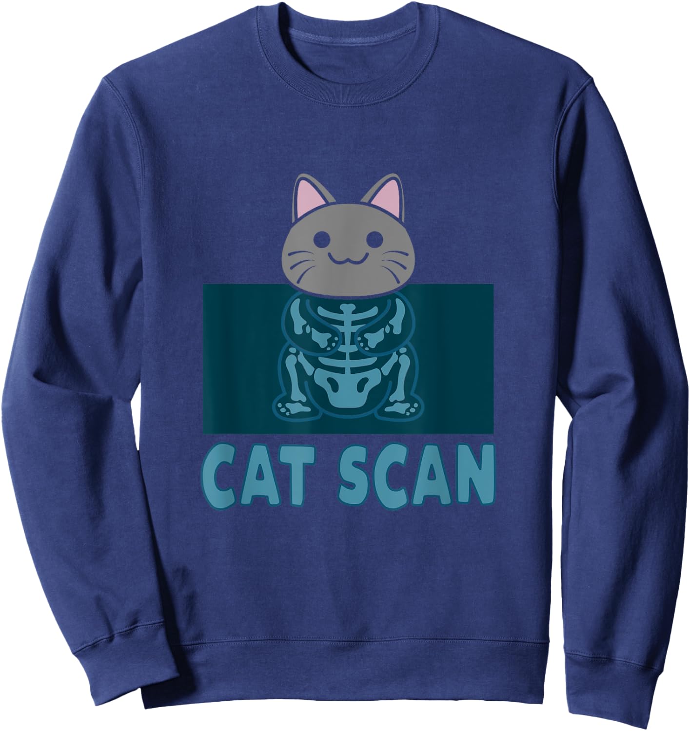 Cat Scan Funny Pun X-Ray Ct-Scan Technician Radiology Sweatshirt - Sweatshirt | Navy