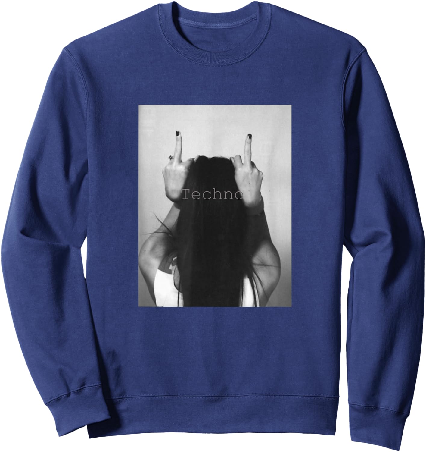Hot Techno , Sexy Design, Techno Rave Sweatshirt - Sweatshirt | Navy