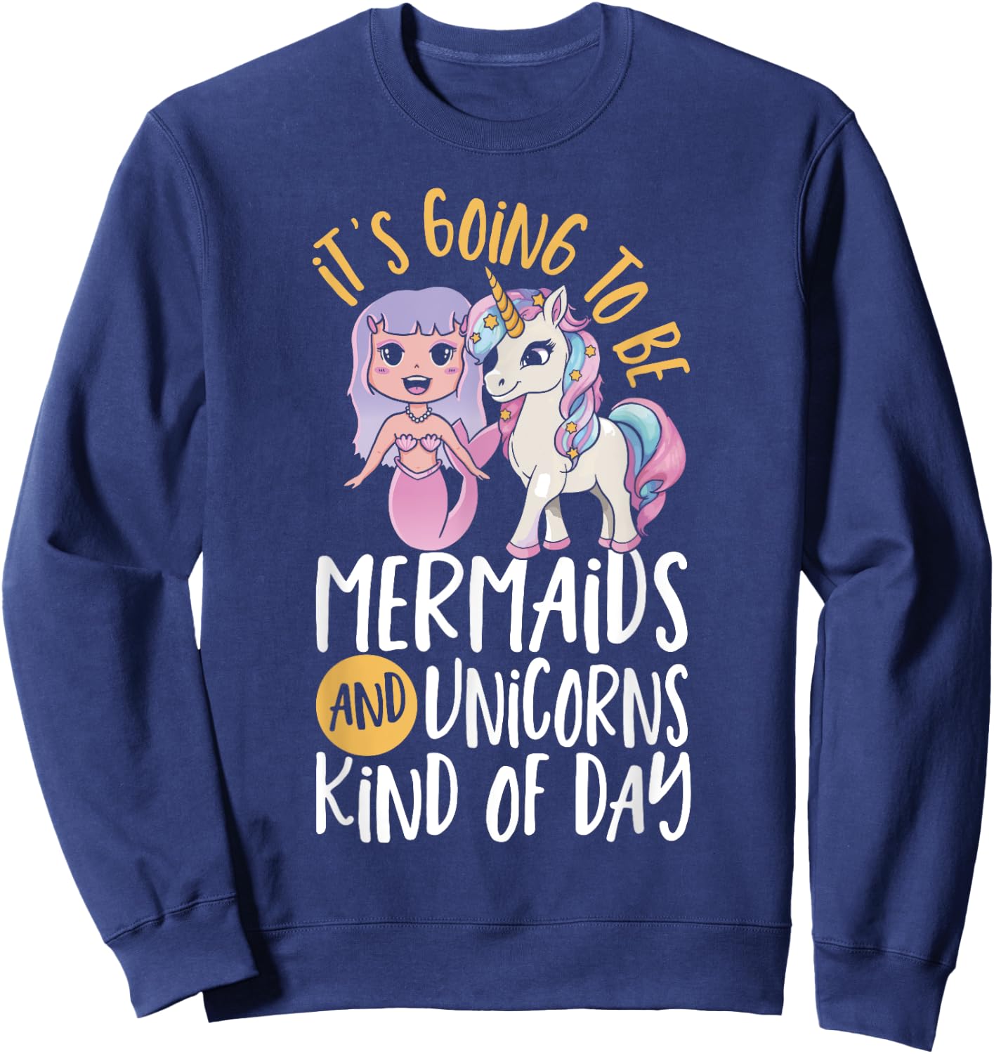 Unicorn Mermaid Funny Mermicorn Women Crazy Day Unicorn Sweatshirt - Sweatshirt | Navy