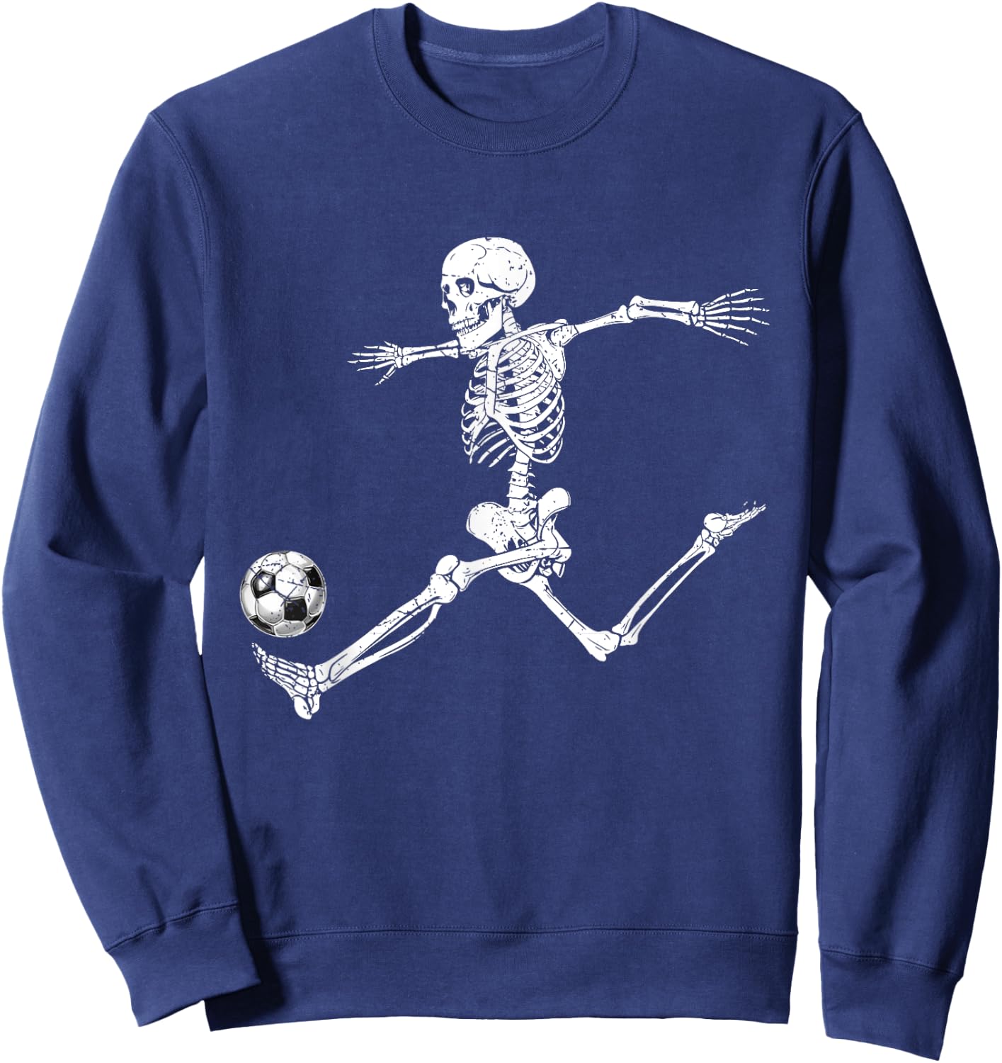 Soccer Skeleton Halloween Player Catcher Boys Kids Sweatshirt - Sweatshirt | Navy