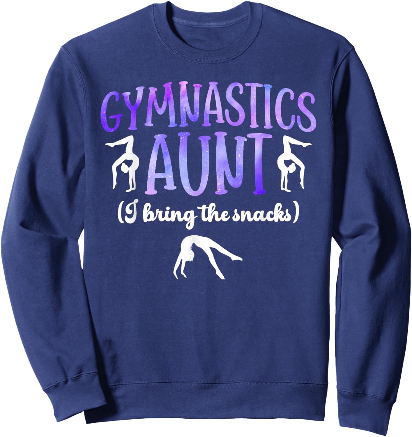 Gymnastics Aunt Funny Aunt Of A Gymnast Auntie Sweatshirt - Sweatshirt | Navy