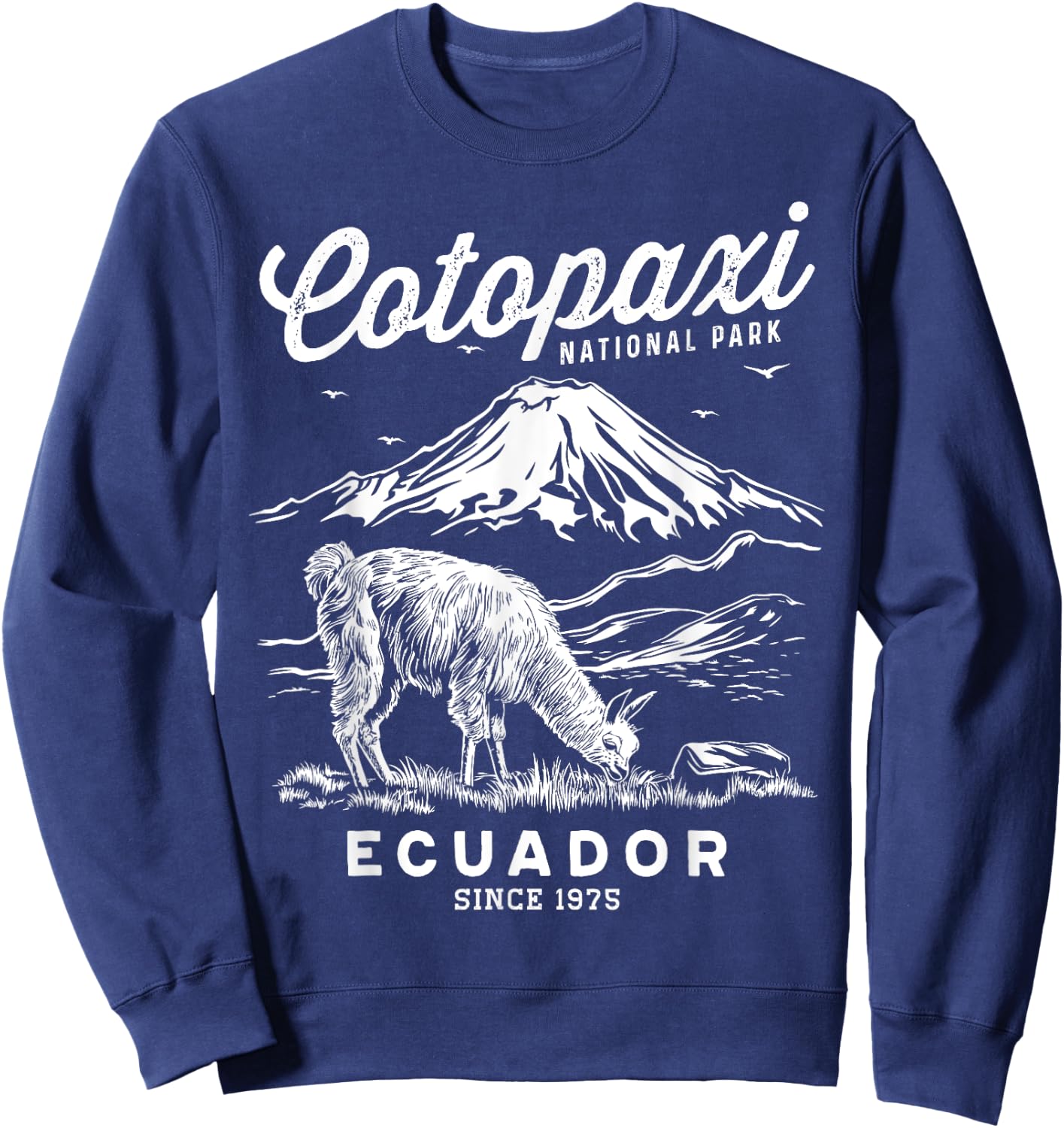 Ecuador Cotopaxi National Park Souvenir Alpaca Hike Sweatshirt - Sweatshirt | Navy