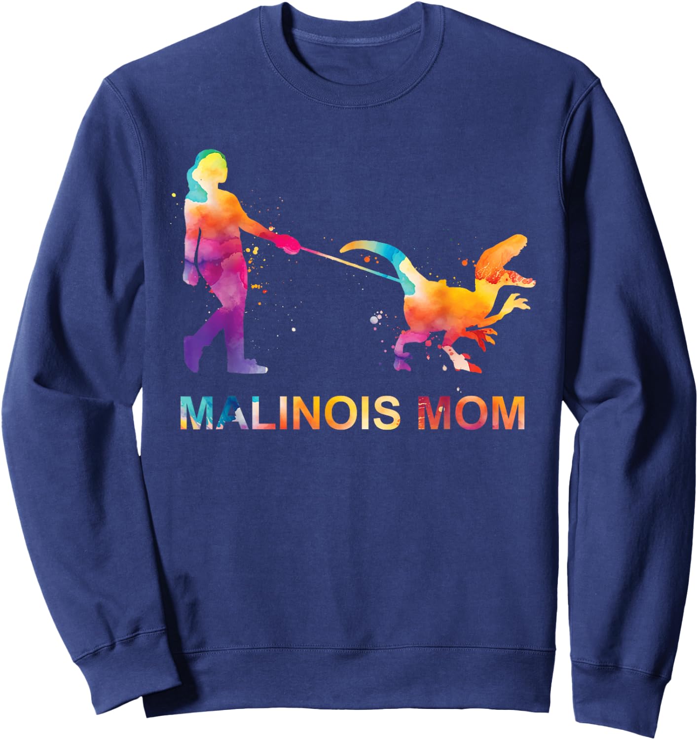 Belgian Malinois Mom Funny Maligator Mama Sweatshirt - Sweatshirt | Navy