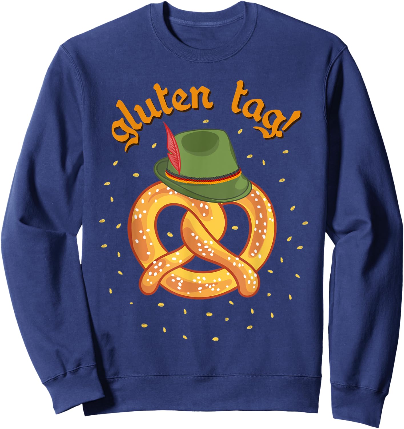 Gluten Tag Oktoberfest Funny Beer Drinking Sweatshirt - Sweatshirt | Navy