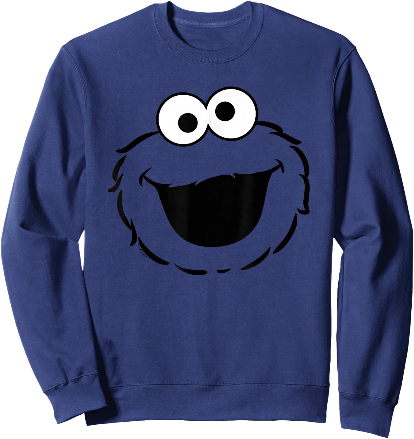 Sesame Street Cookie Monster Full Face Halloween Costume Sweatshirt - Sweatshirt | Navy
