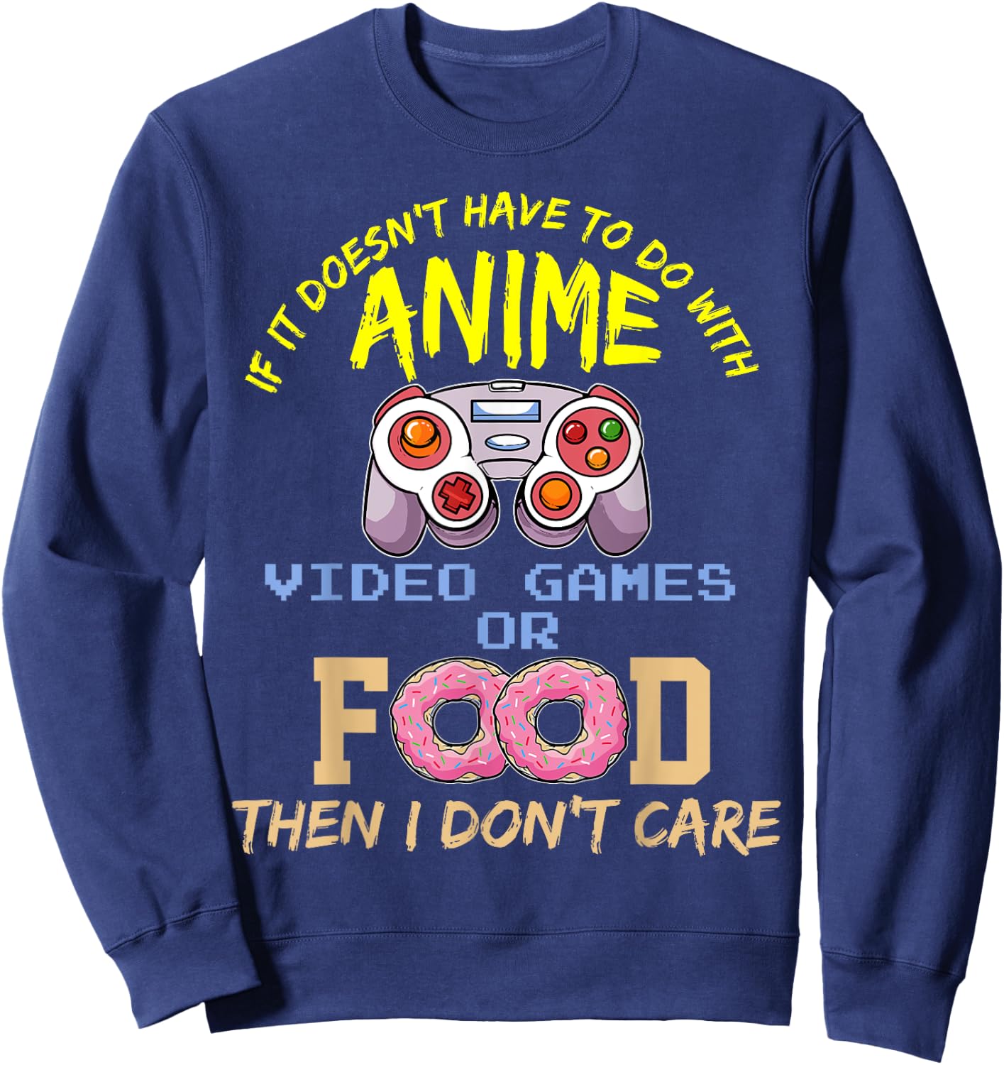 Anime Video Gaming Gamer Sweatshirt - Sweatshirt | Navy