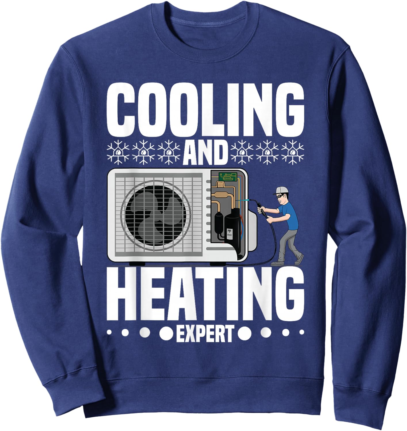 HVAC Technician HVAC Mechanic AC Repairman HVAC Engineer Sweatshirt - Sweatshirt | Navy