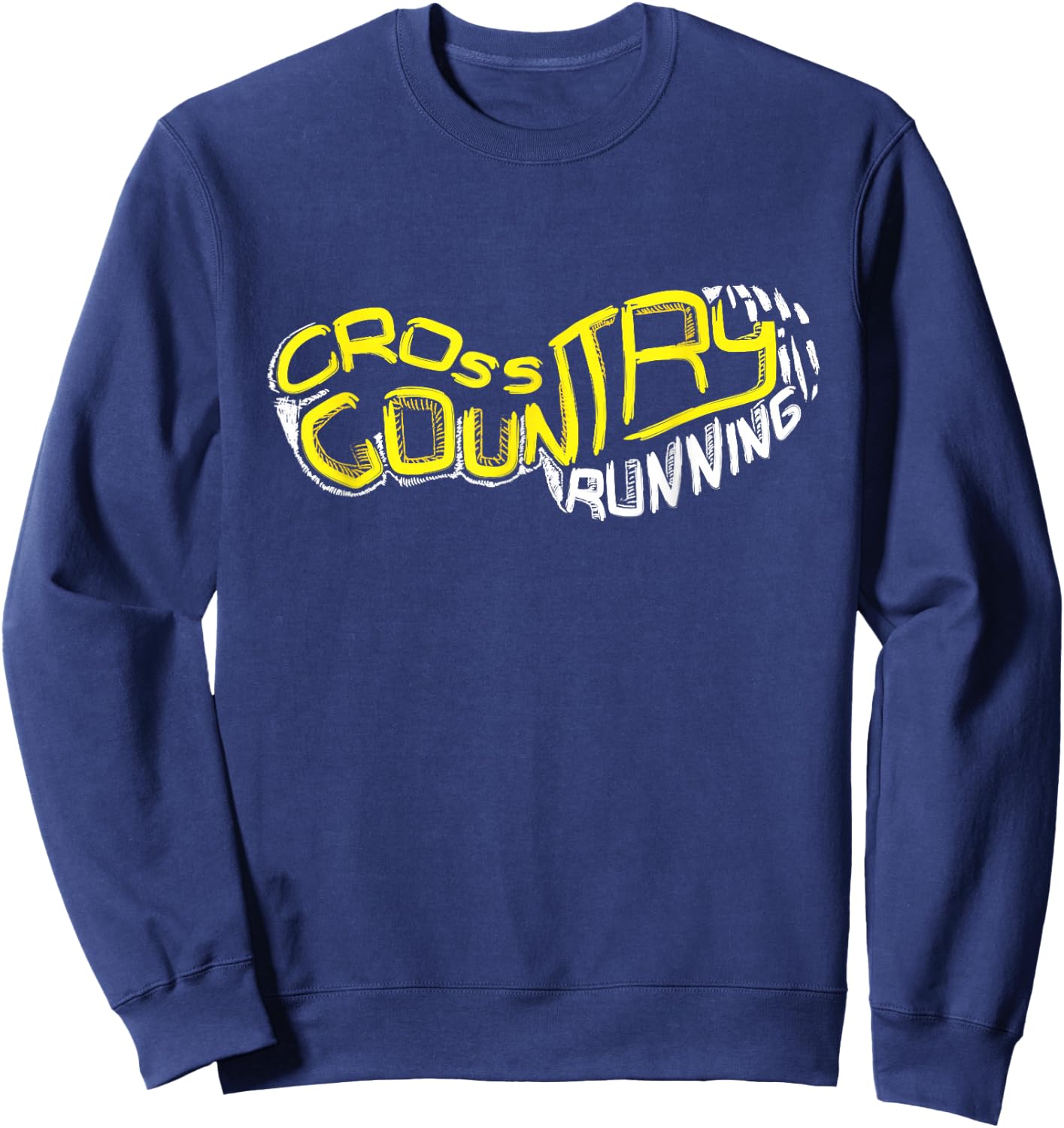 Cross Country Running Shoe Imprint CC Runner Gift Sweatshirt - Sweatshirt | Navy