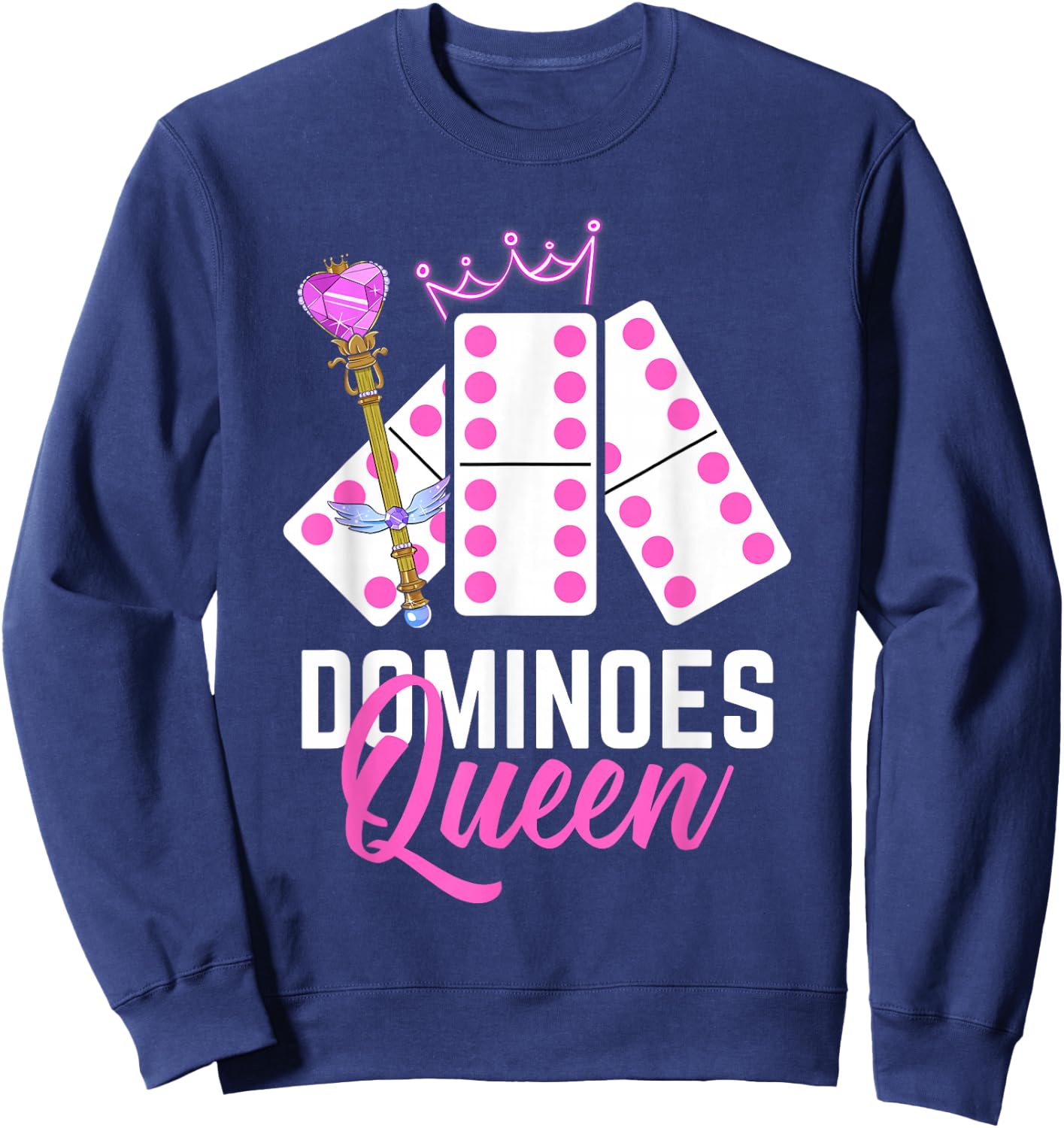 Dominoes Queen Domino Player Dominoes Lover Sweatshirt - Sweatshirt | Navy