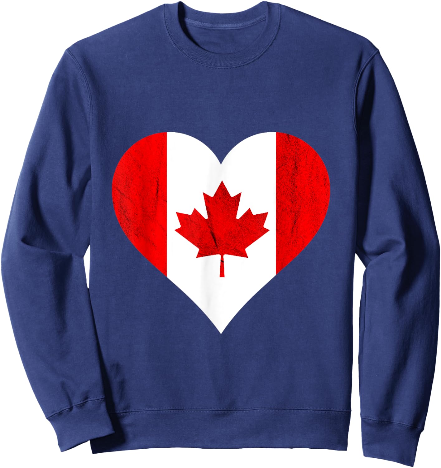 Canada Heart Canadian Flag Maple Leaf Canadian Roots Sweatshirt - Sweatshirt | Navy