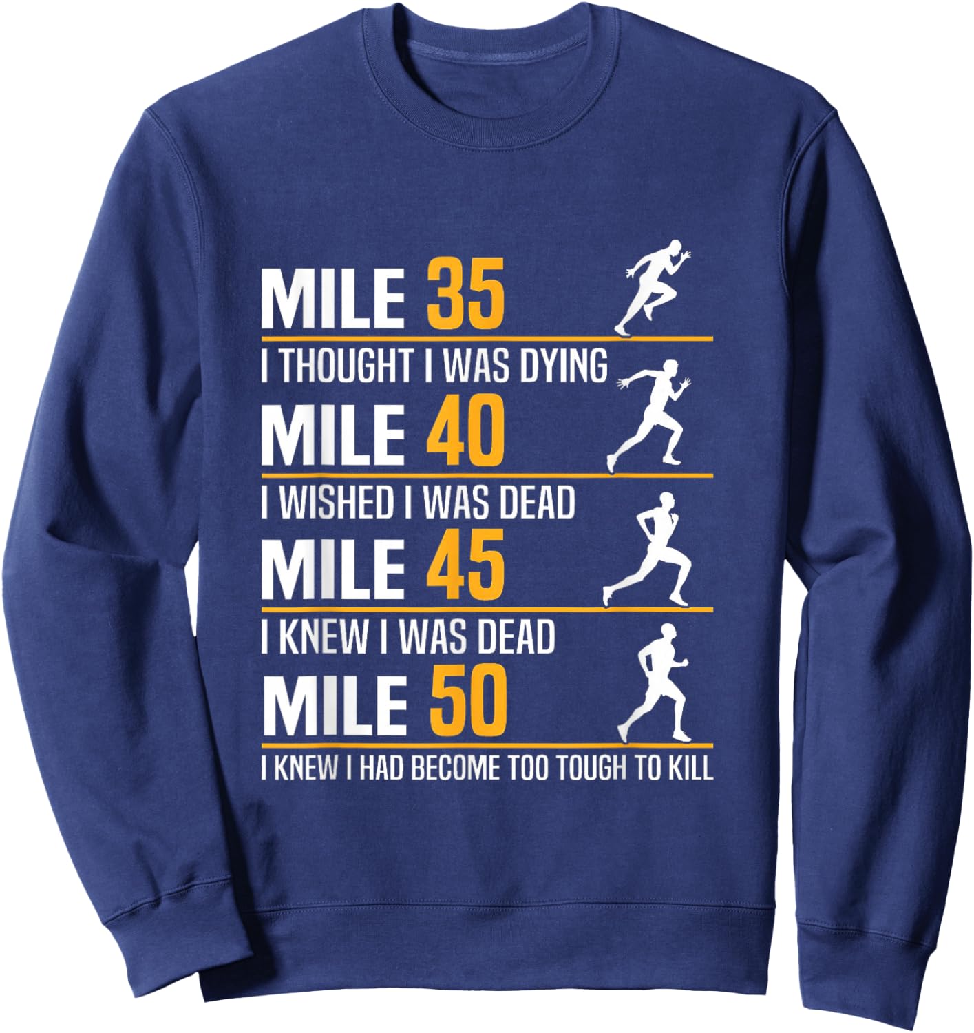 Ultrarunner Training Ultramarathon 50 Miles Ultrarunning Sweatshirt - Sweatshirt | Navy